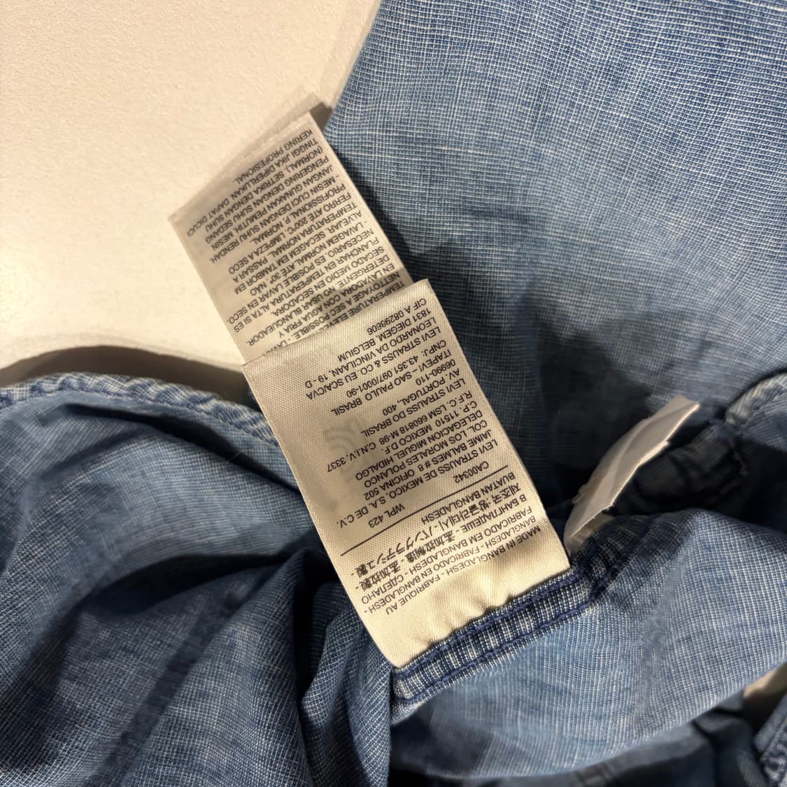 [M] 리바이스 웨스턴 셔츠 청남방 긴팔 C969 상품이미지5