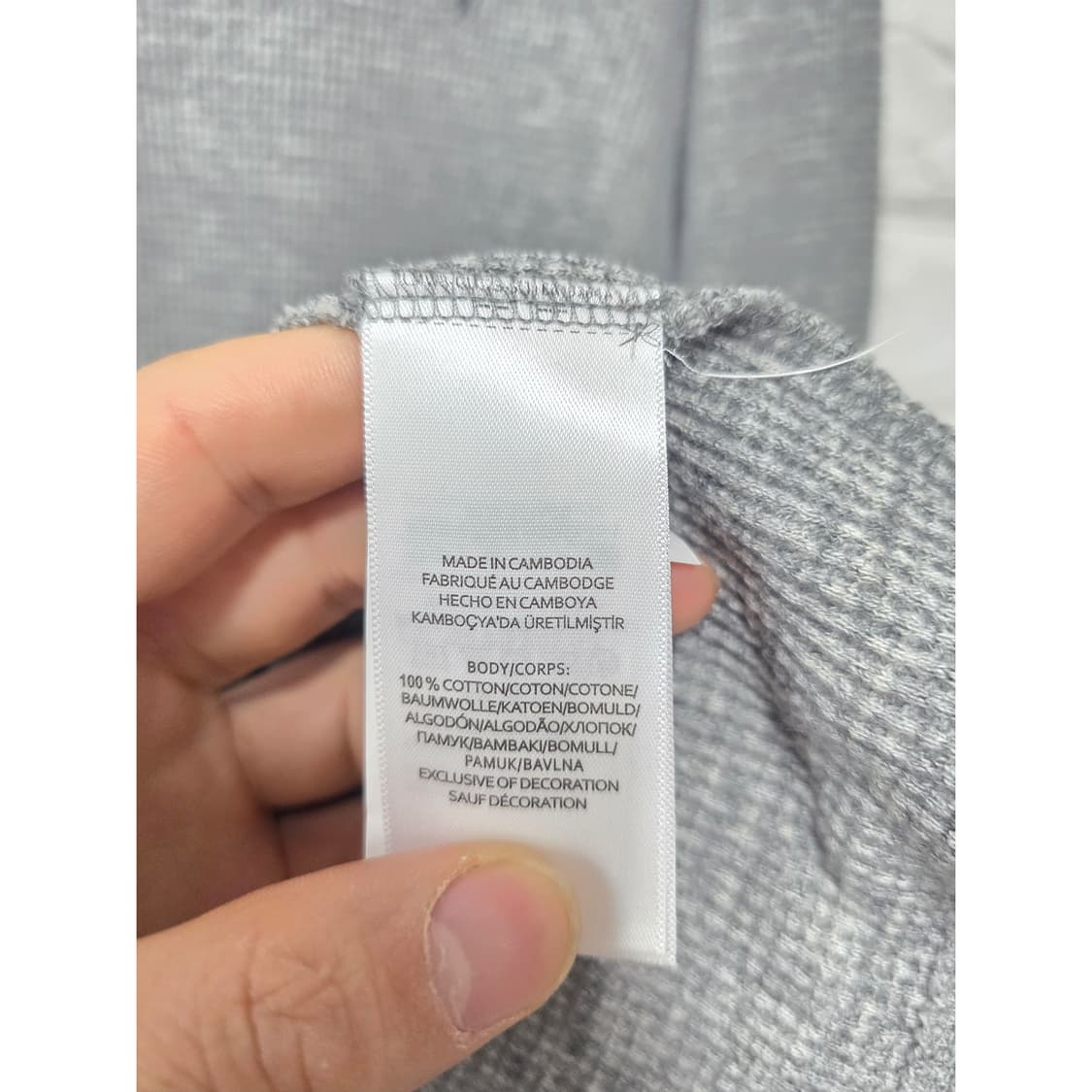 폴로 랄프로렌 와플 롱슬리브 XL 그레이 상품이미지3