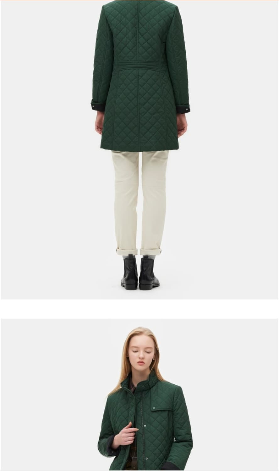 빈폴 그린 롱 퀄팅 패딩 상품이미지9