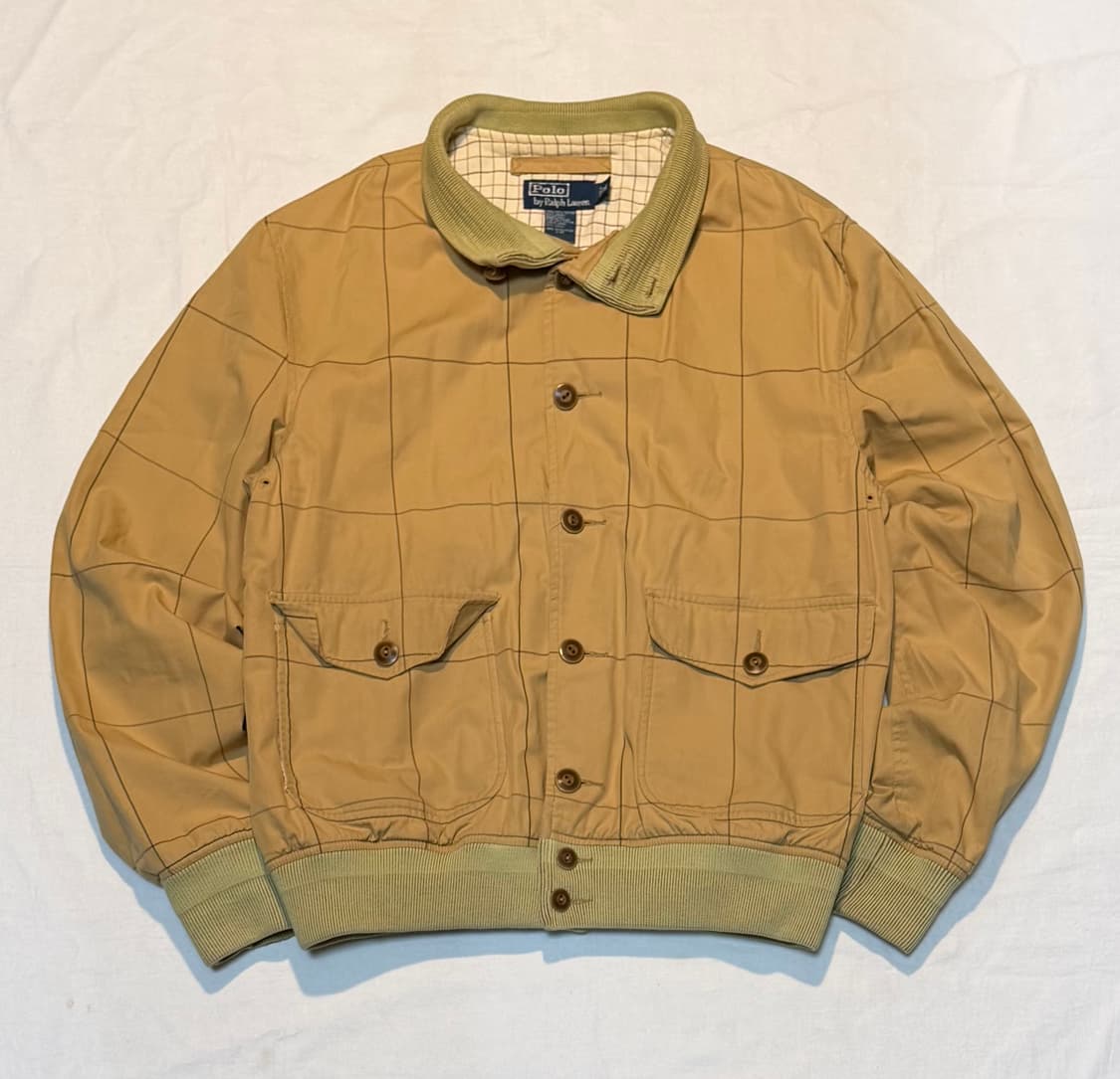 90s 폴로 랄프로렌 A-2 스윙탑 봄버자켓 베이지 상품이미지1