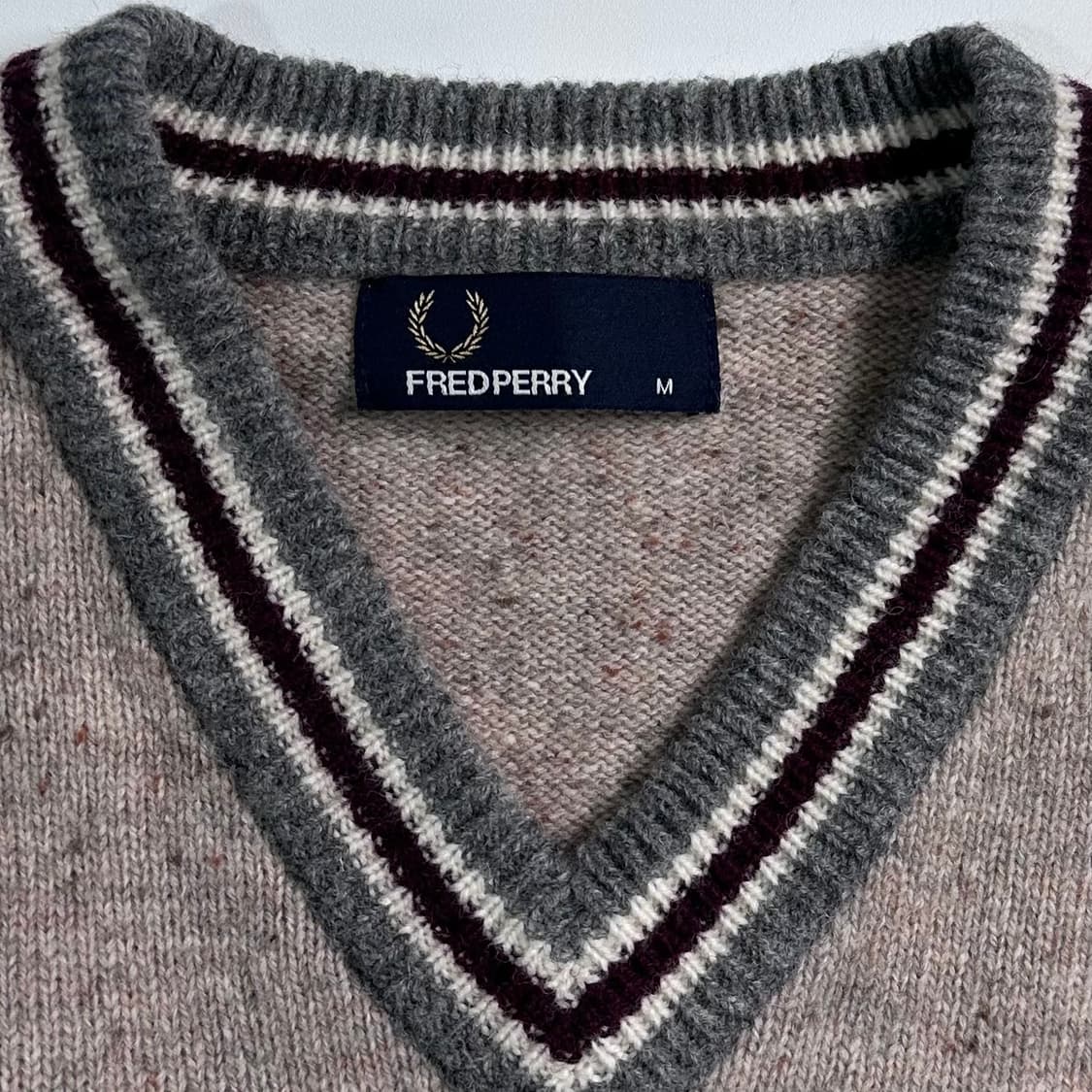 프레드페리 베이지 니트 상품이미지5