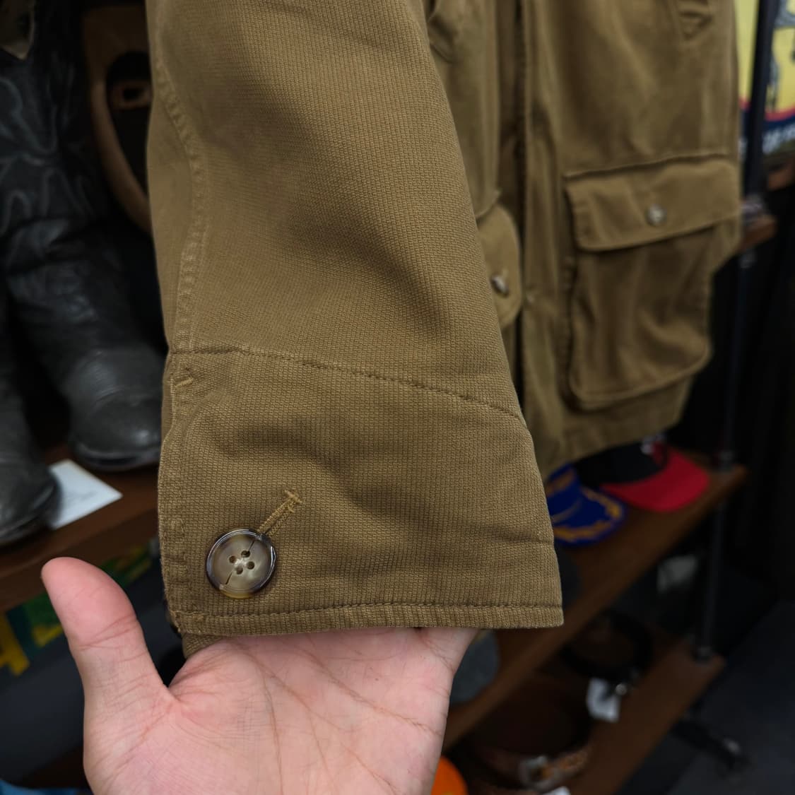 90s USA 빈티지 헤비 캔버스 체크 라이닝 워크 헌팅 초어 자켓 상품이미지5