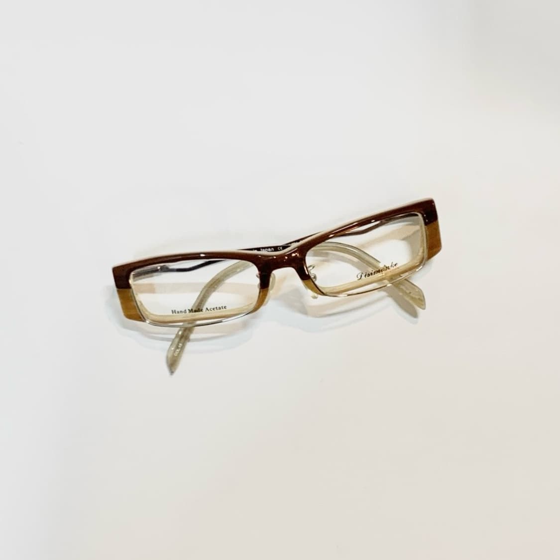 [픽키-678] 메탈 슬릿 브라운 투톤 아세테이트 사각 안경 상품이미지7