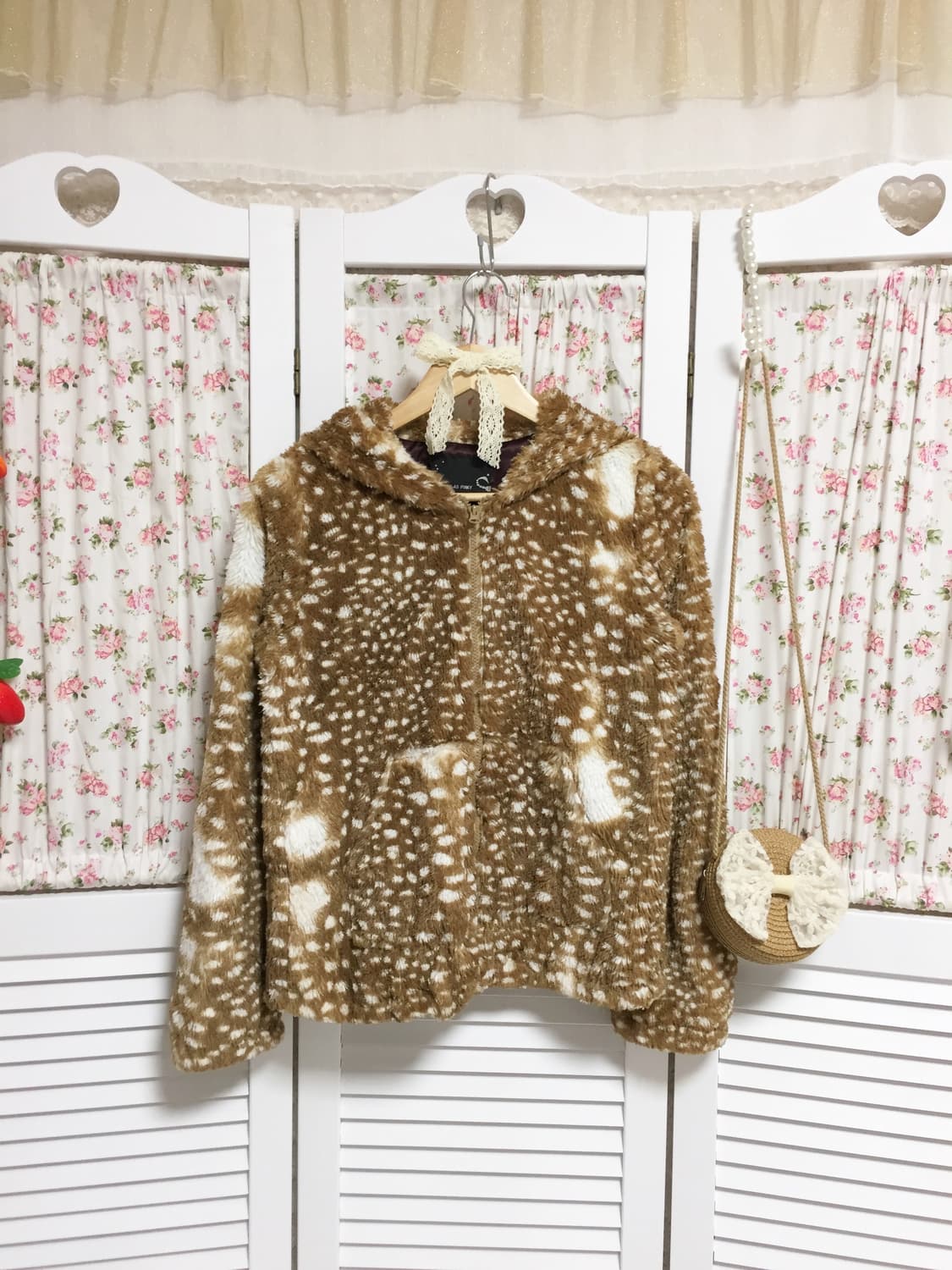 빈티지 밤비코어 후리스 집업 상품이미지2