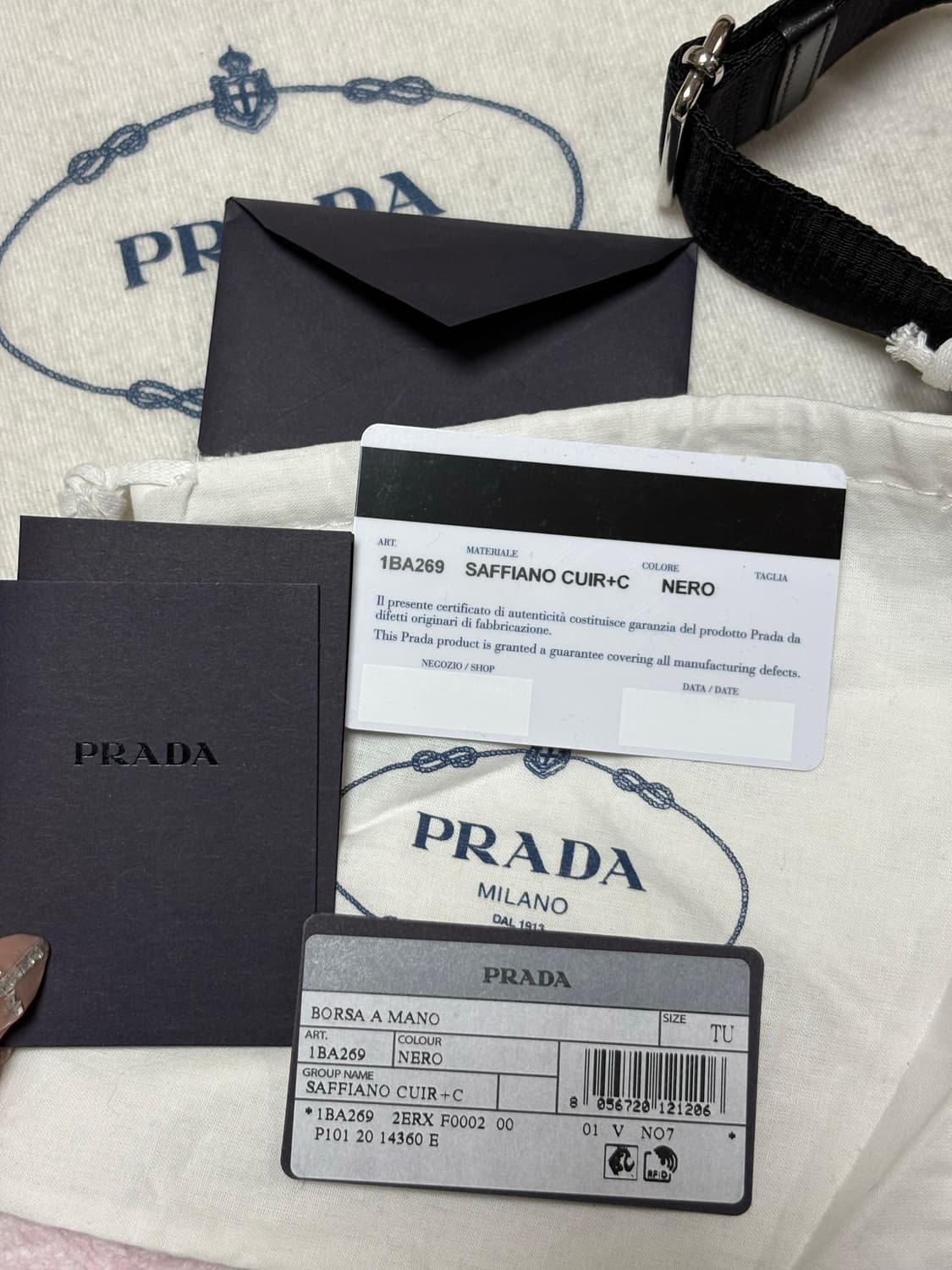 프라다 사피아노 탑 핸들 토트백/숄더백 1BA269 은장 이번주만 판매 상품이미지9