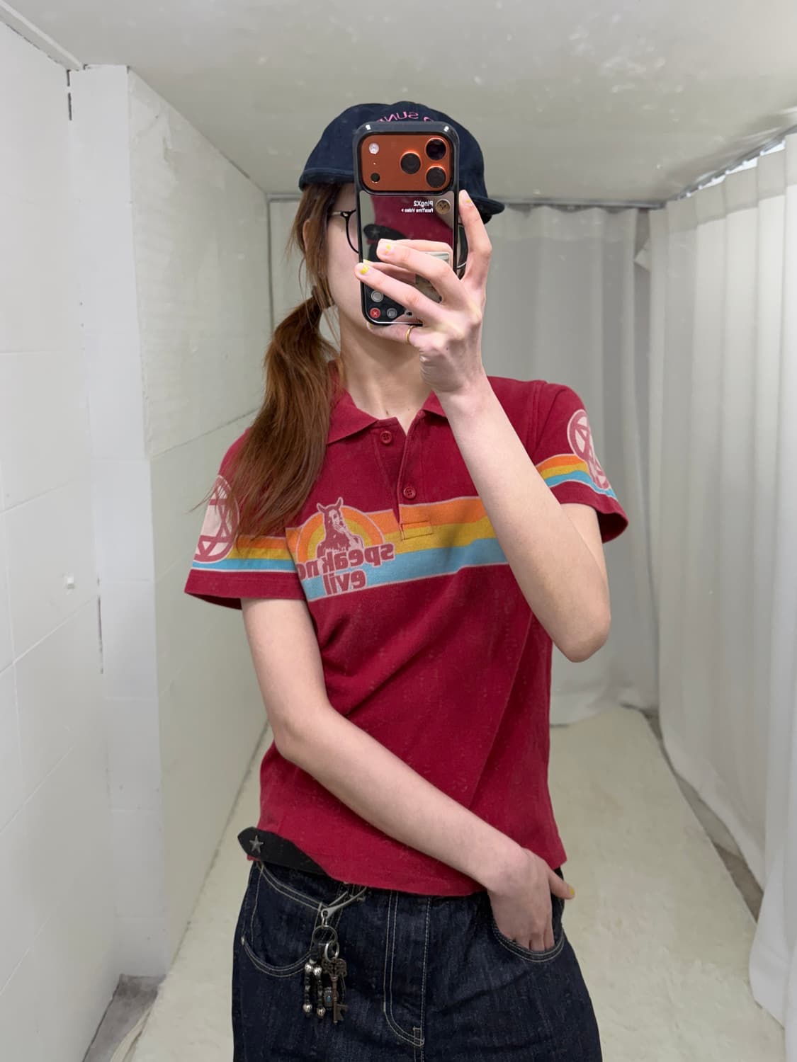 히스테릭글래머 speak no evil 작사 피케 카라 반팔 티셔츠 상품이미지1