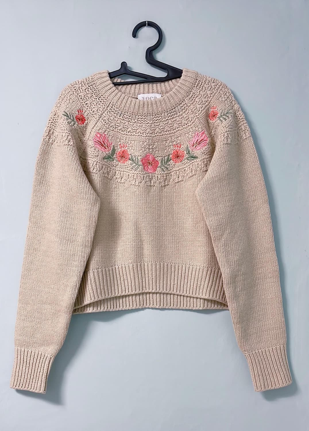보카바카 플라워 자수 니트-베이지 상품이미지8