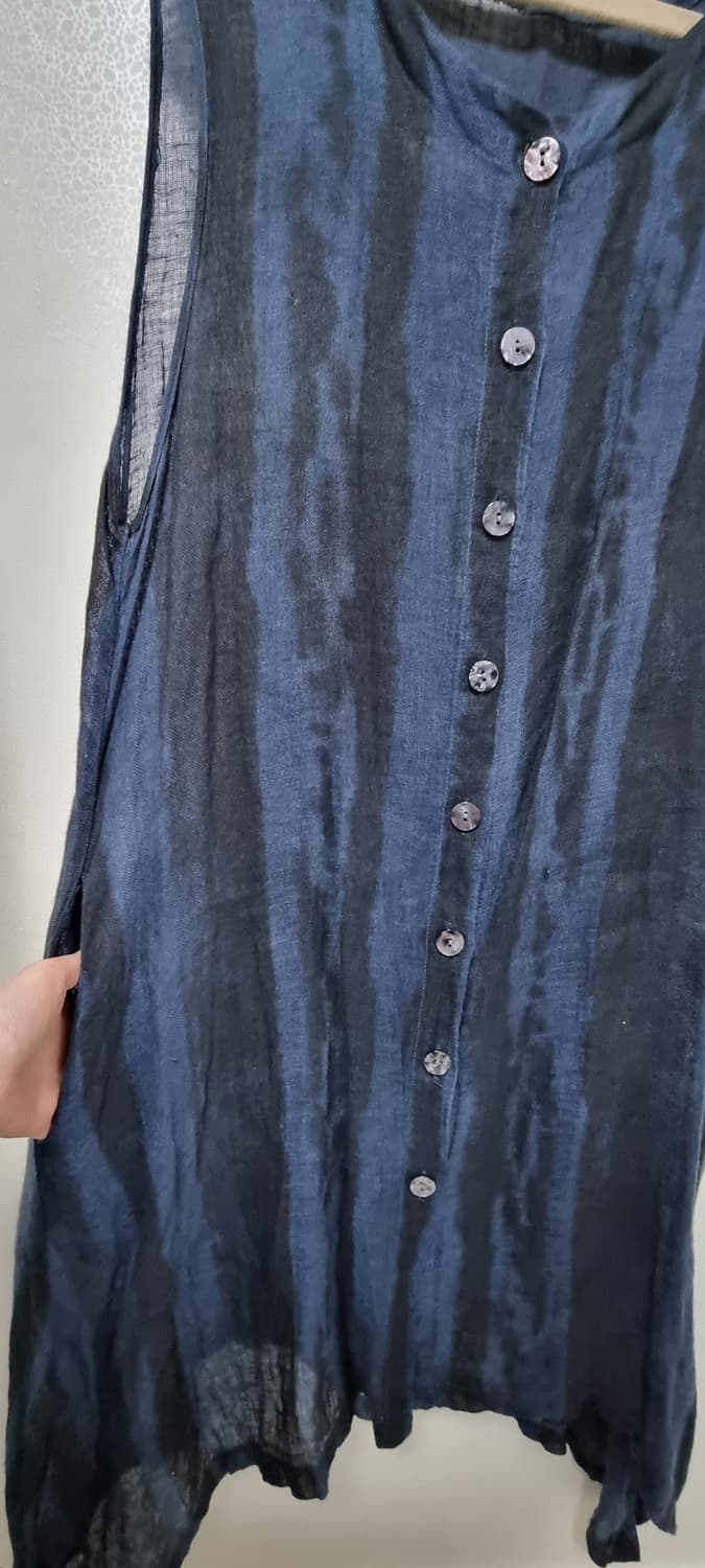 BRISA 마 민소매 모시 롱 가디건조끼 상품이미지3