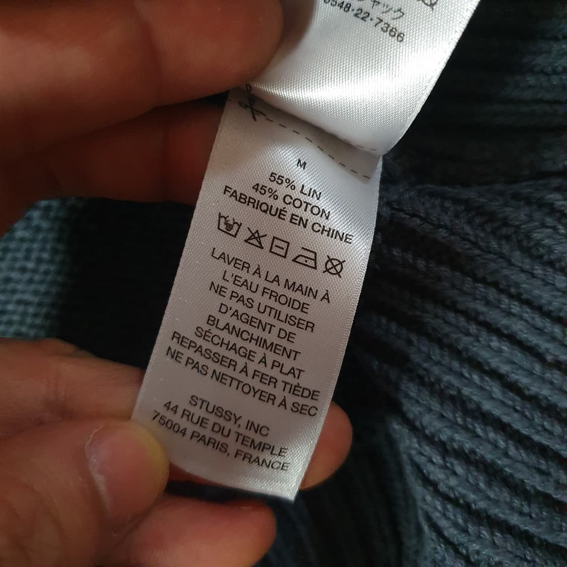 스투시 서프맨 아이콘 크루넥 니트 M 더스티블루 상품이미지8