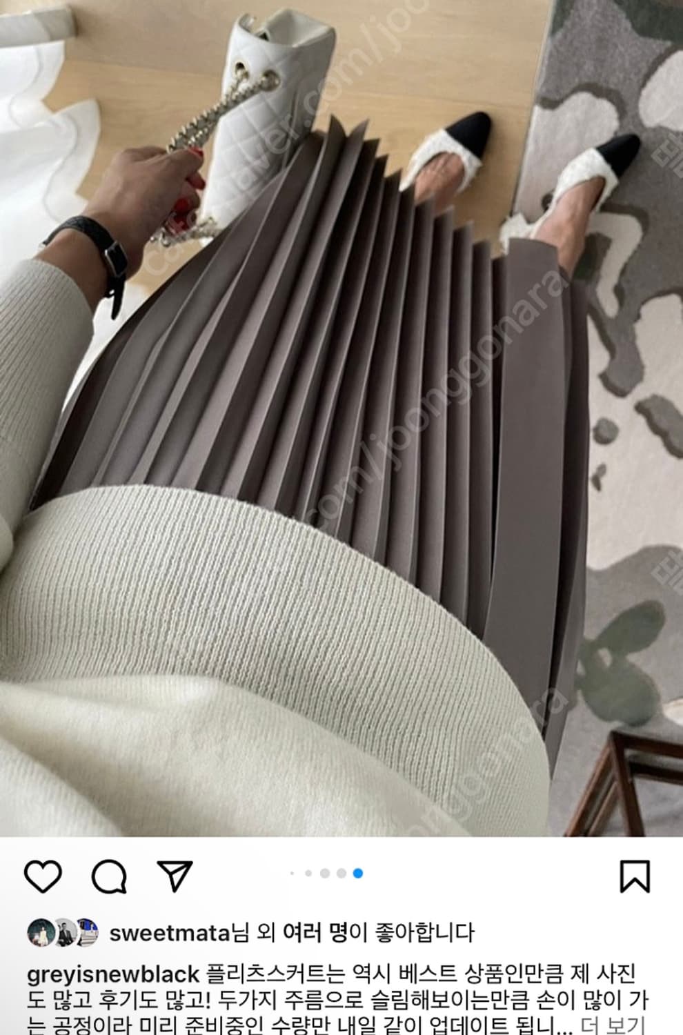 비그레이 플리츠 스커트 상품이미지3