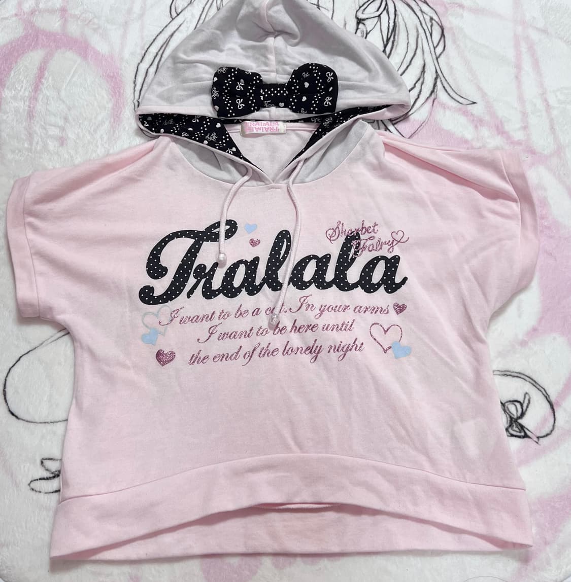 트랄라라 Tralala 리본 후드 핑크 도트 리즈리사 슈가돌 메조피아노 상품이미지1