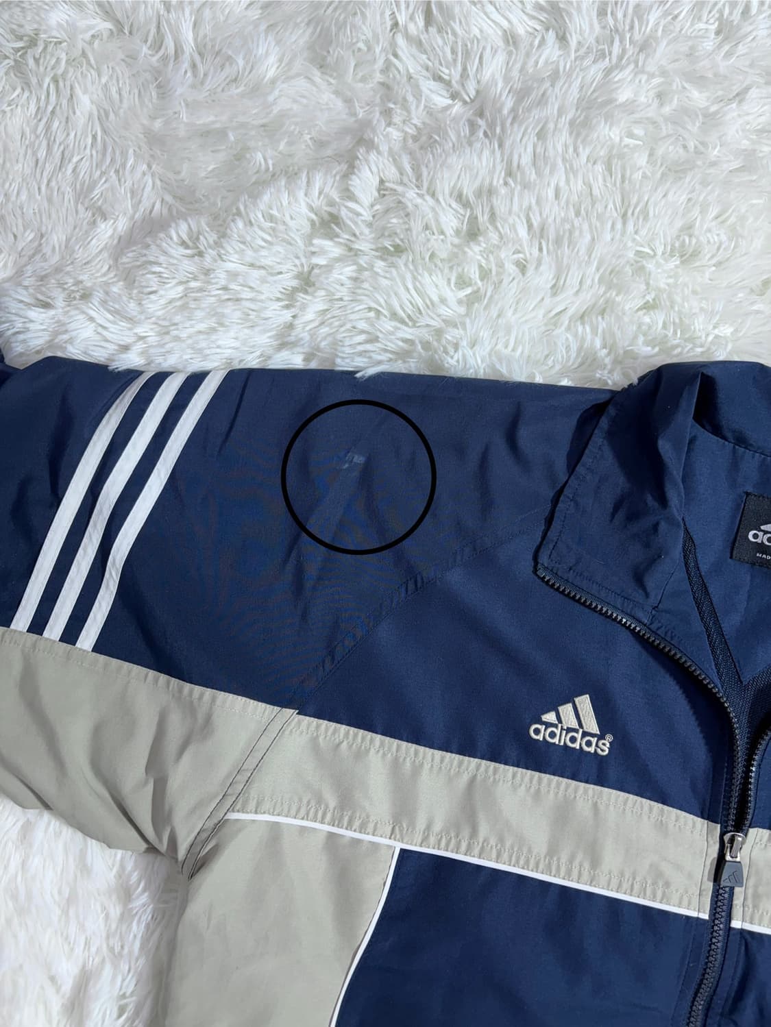 아디다스 90‘s 배색 네이비 바람막이  상품이미지8