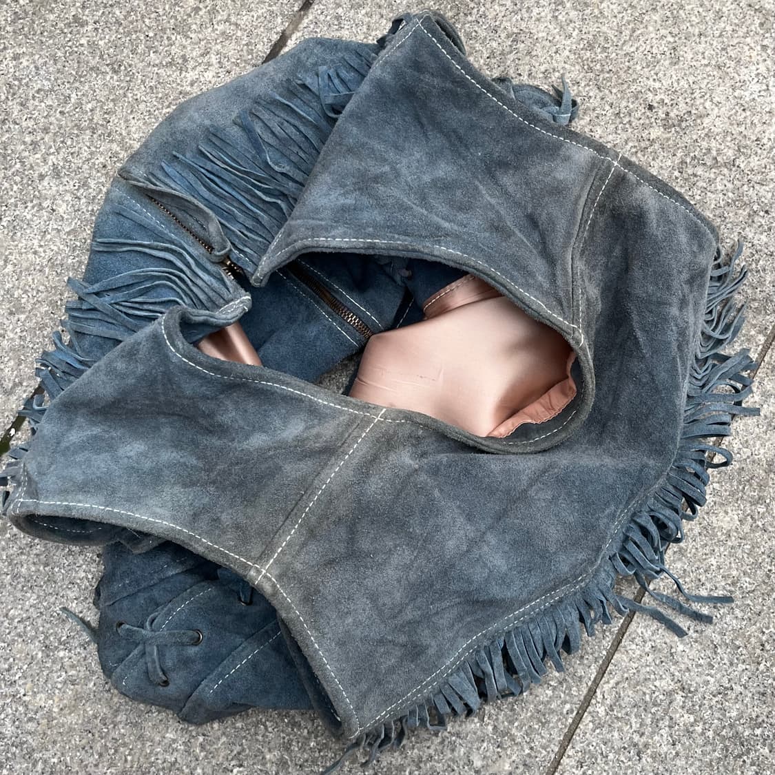 90s Diesel 레더 프린지 베스트 (100) 상품이미지6