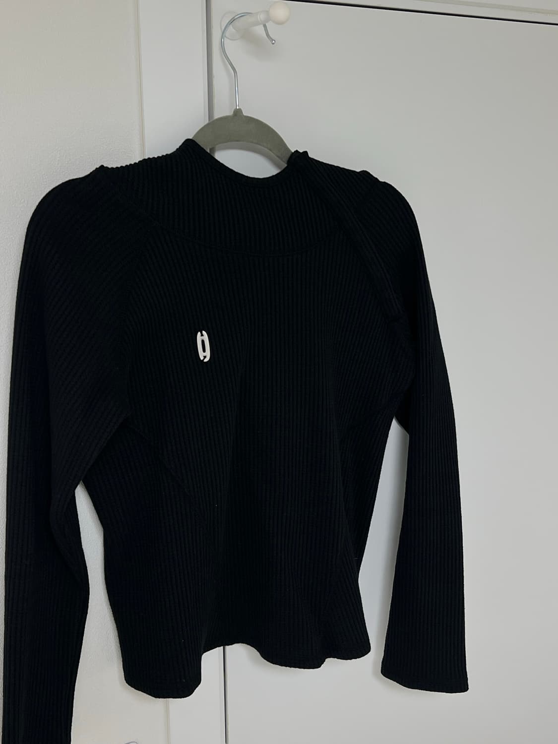 HALOMINIUM SLIM WAFFLE HOODIE_BLACK 상품이미지5
