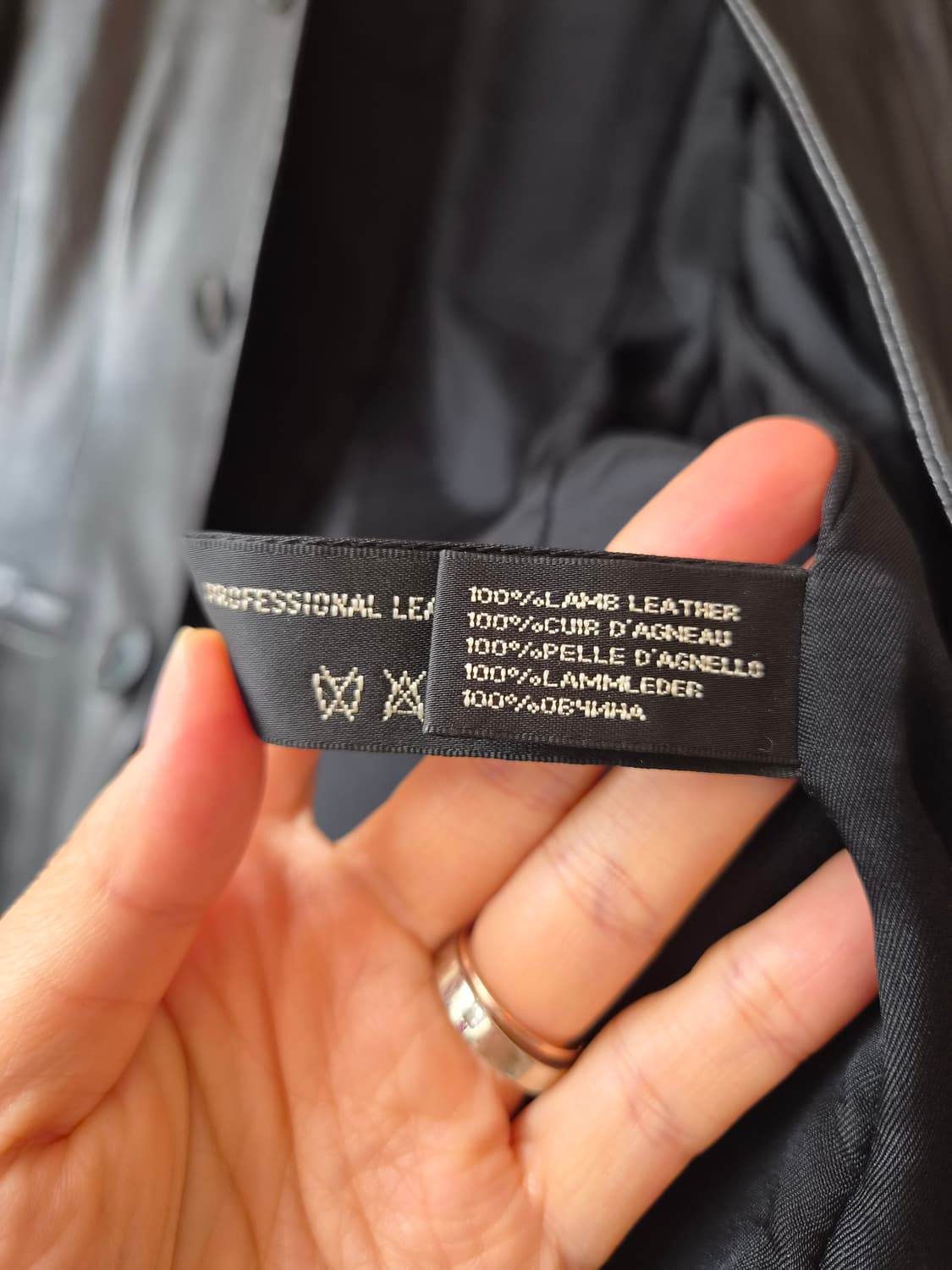 랄프로렌 여성 양가죽블랙7부자켓 상품이미지6