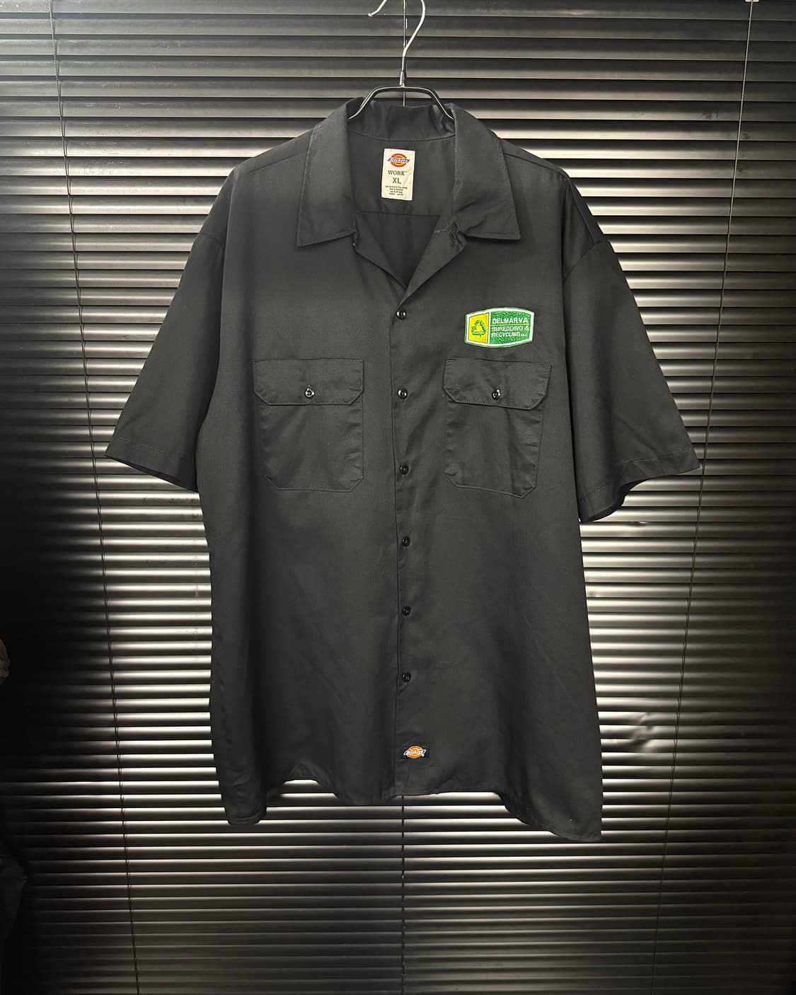 디키즈 패치 워크 셔츠 반팔 리사이클 블랙 XL 105 일본 아메카지 상품이미지1