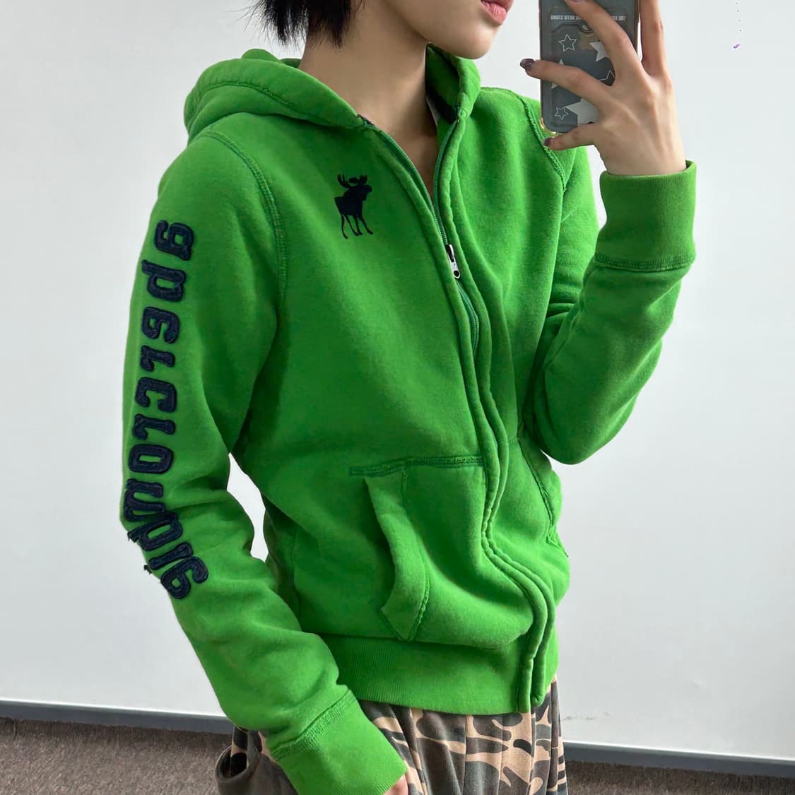 Abercrombie 아베크롬비 자수 후드집업 상품이미지1