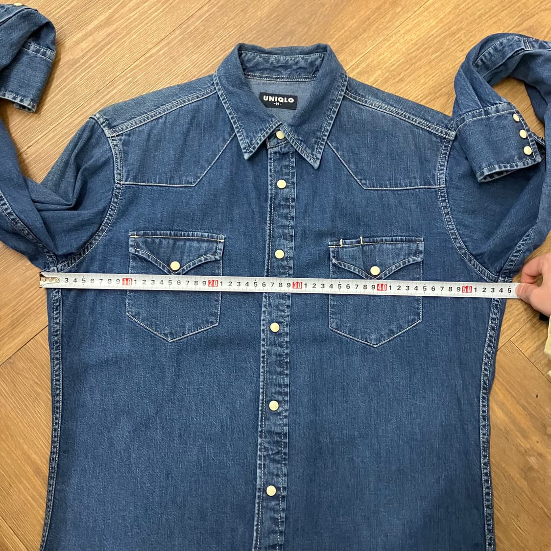 N148 올드 유니클로 웨스턴 데님 청셔츠 상품이미지6
