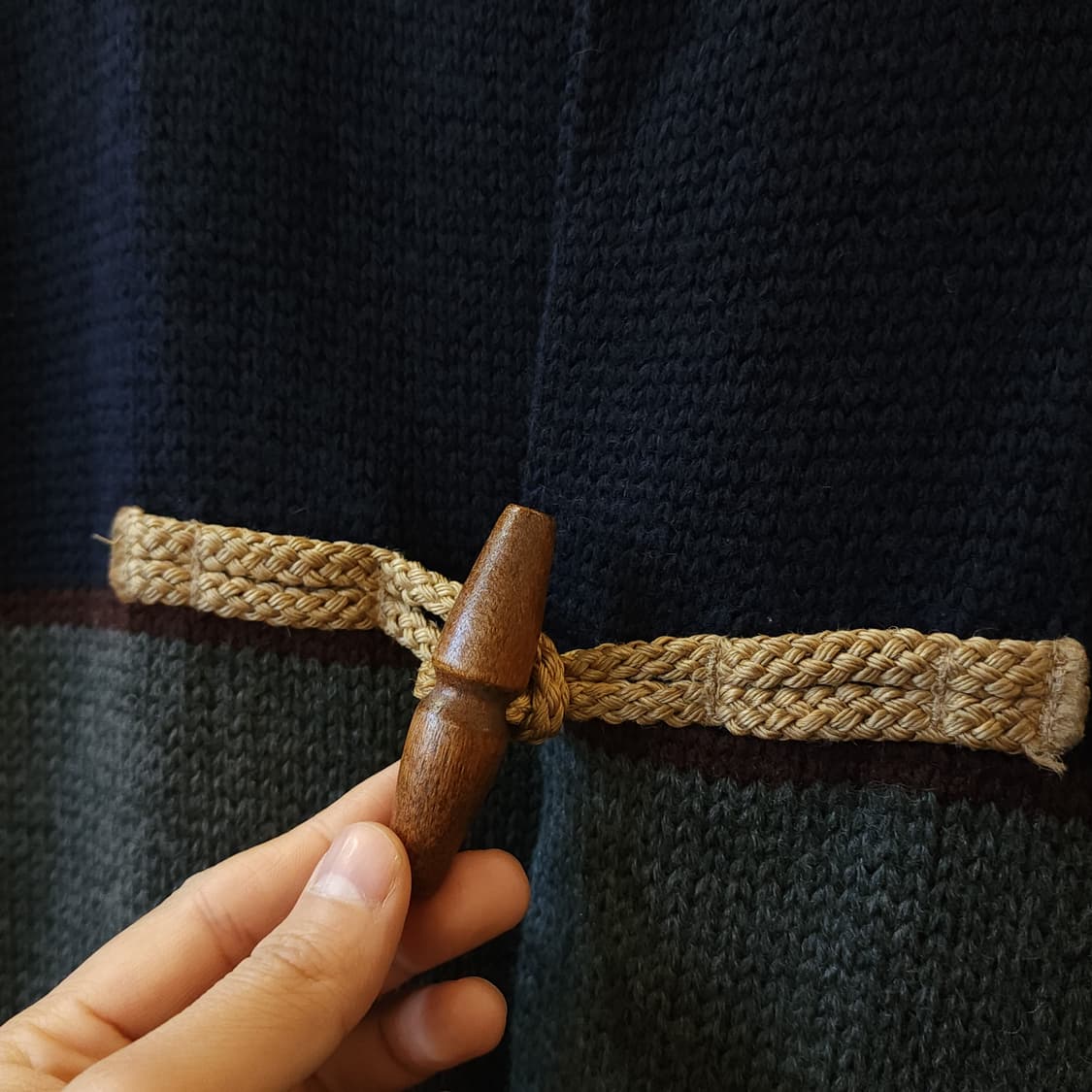 90s 폴로 랄프로렌 빅 스트라이프 샤커 울 로브 더플코트 105 상품이미지10