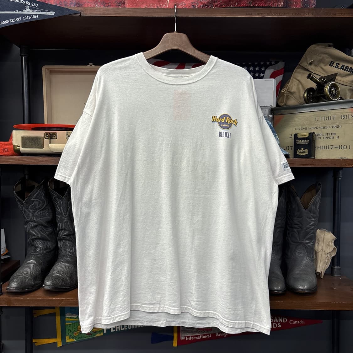 90s 하드락호텔 빌록시 랜드마크 룰렛 프린팅 티셔츠 N1210 상품이미지1