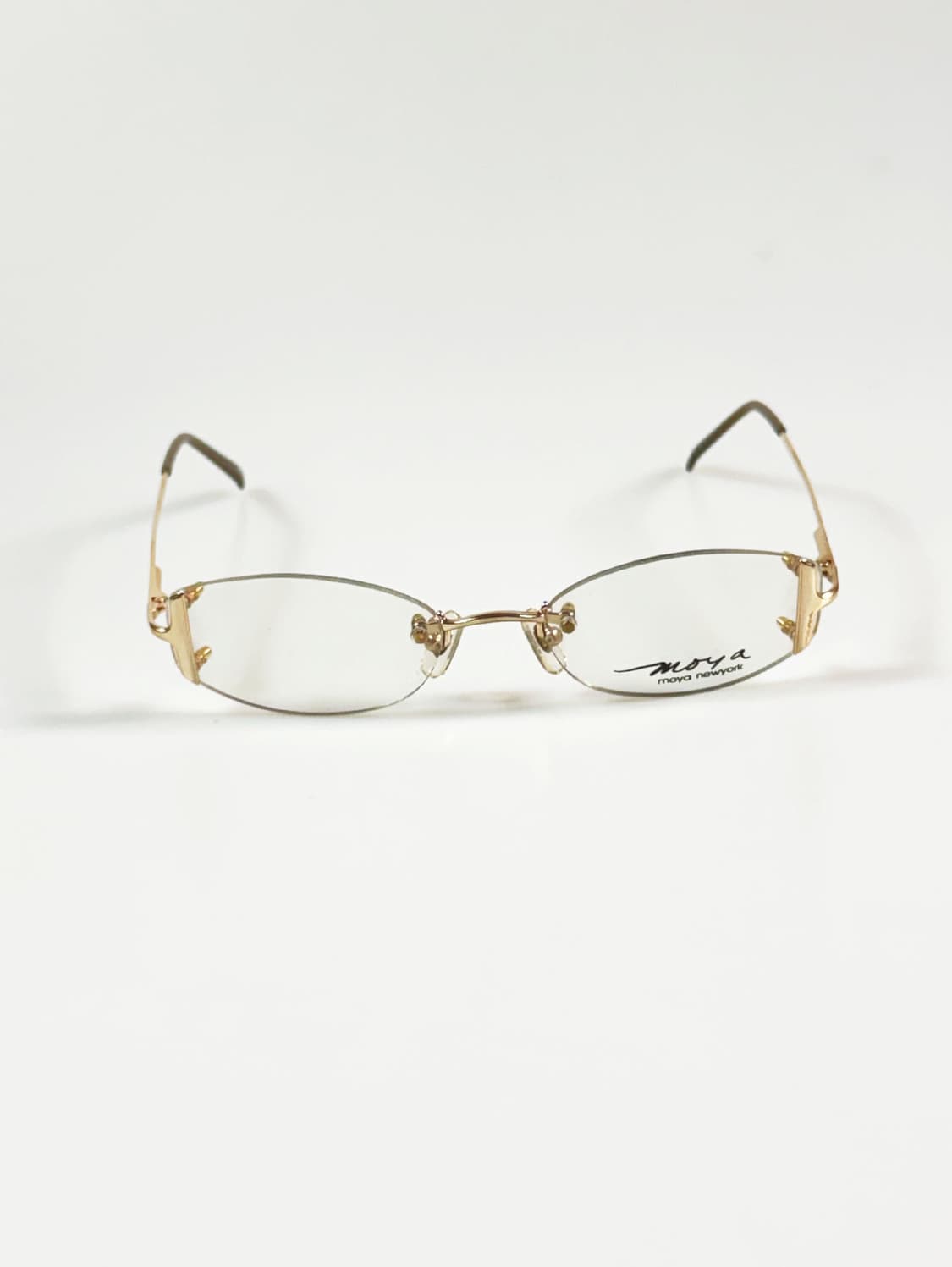 MOYA NEWYORK 무테 스퀘어 골드 메탈 빈티지 안경 상품이미지1