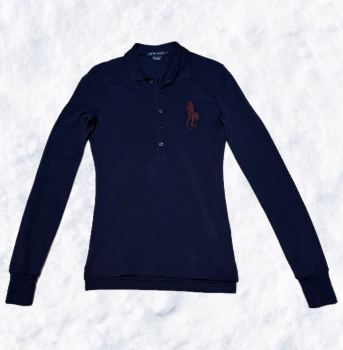 폴로 랄프로렌 빅포니 딥네이비 버건디 긴팔 상품이미지1