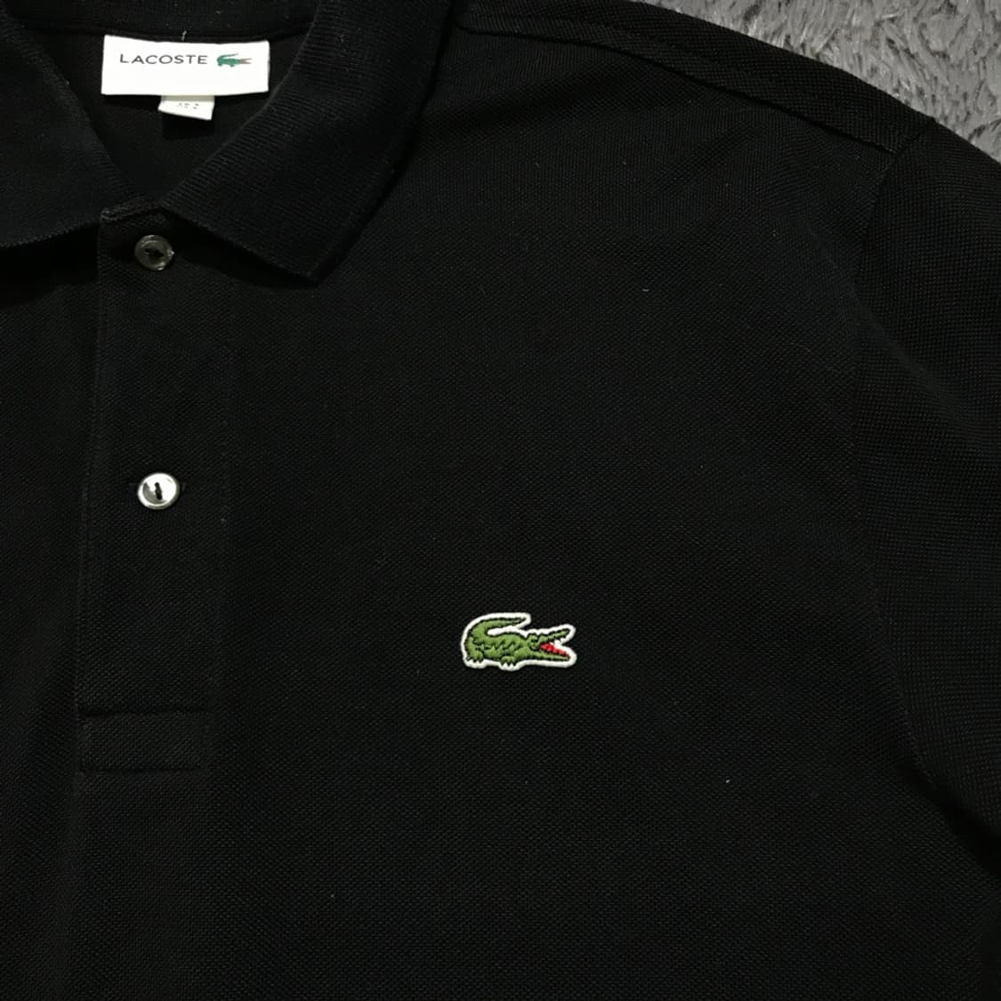 [[3(95)] 라코스테(LACOSTE) 블랙 긴팔 카라티셔츠@224 상품이미지2
