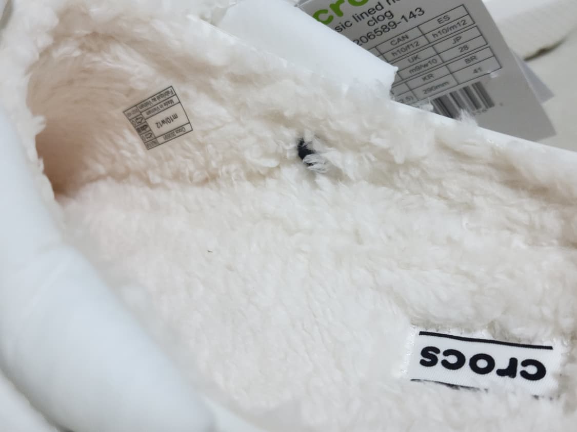 크록스 클래식 라인드 네오 퍼프 클로그 화이트(새상품) 상품이미지3