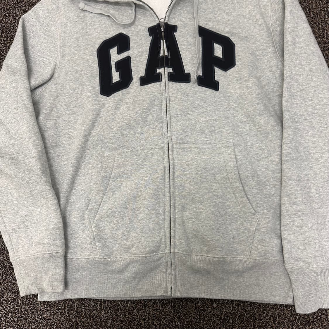 GAP 갭 기모 후드집업 그레이 L 상품이미지4