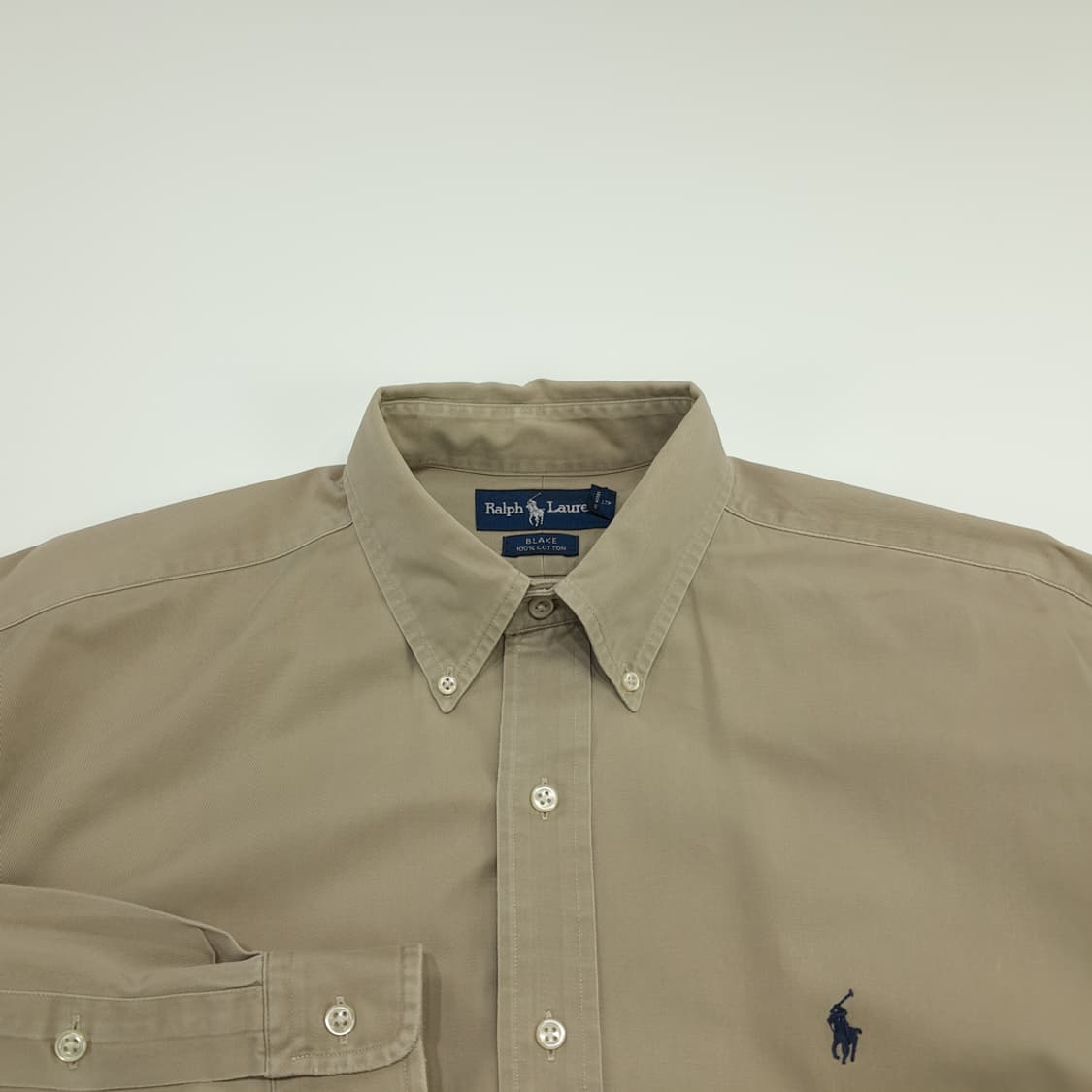 CN762 L 폴로 랄프로렌 베이지 긴팔 셔츠 남방 상품이미지3