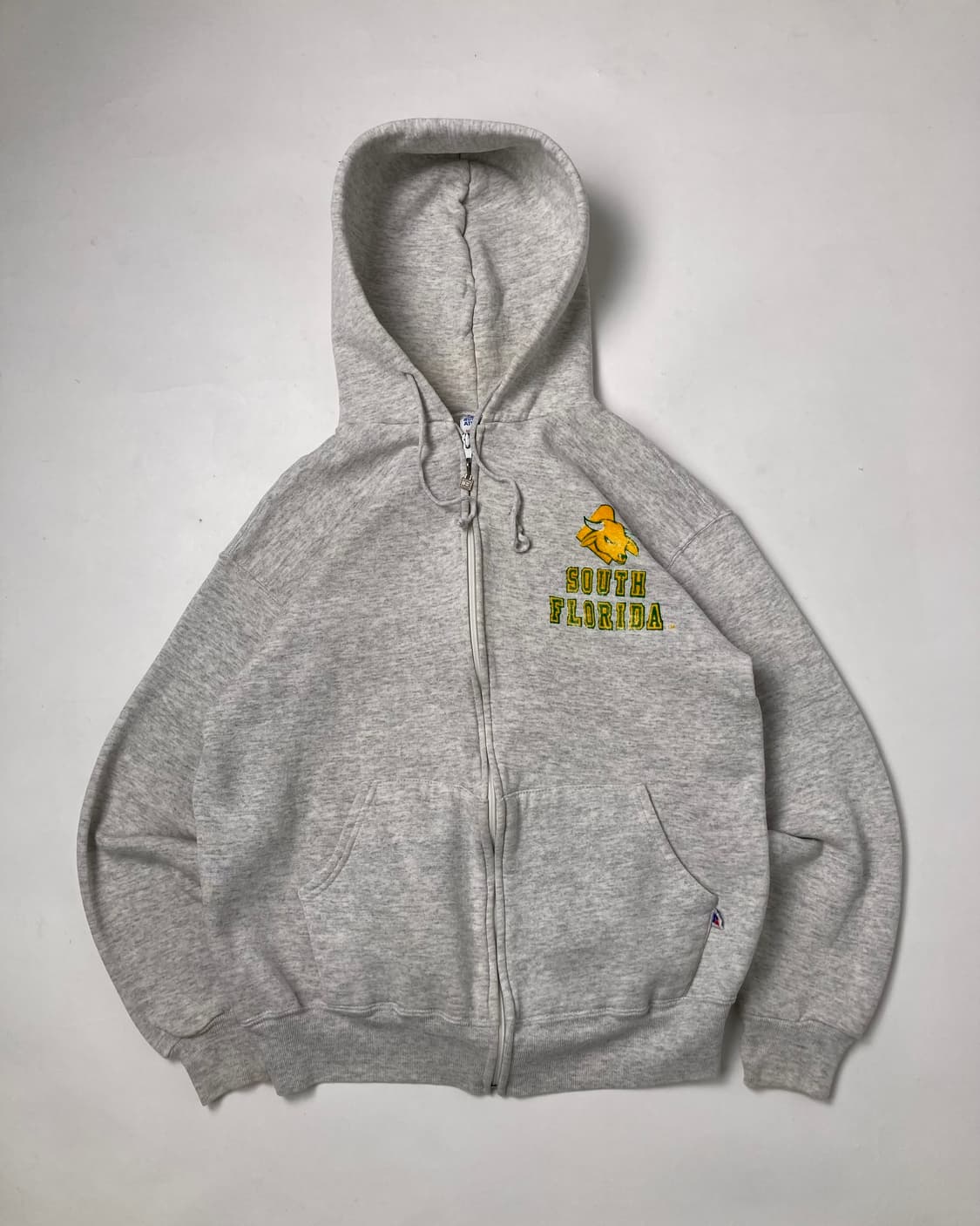 90s Russell Zip Up Hoodie (heather grey) 상품이미지1