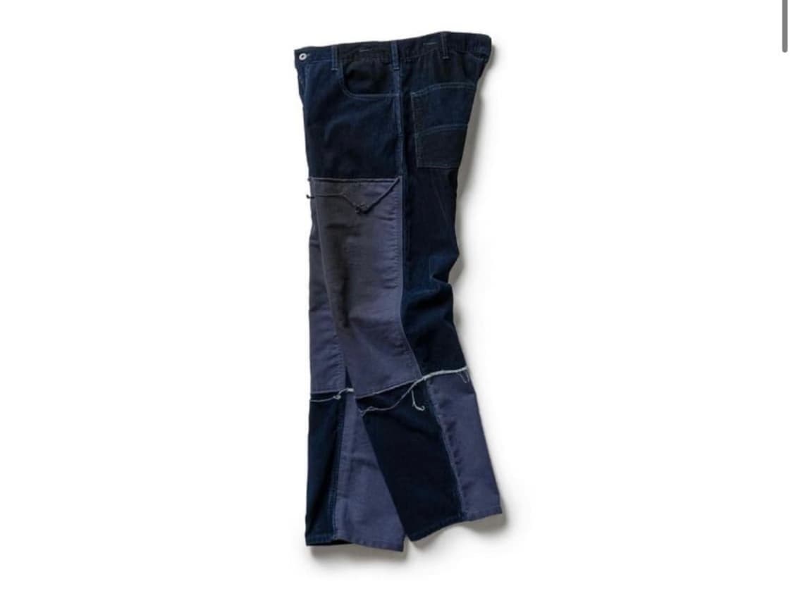 더 뤡코즈 인디고 코듀로이 더블니 팬츠 상품이미지2