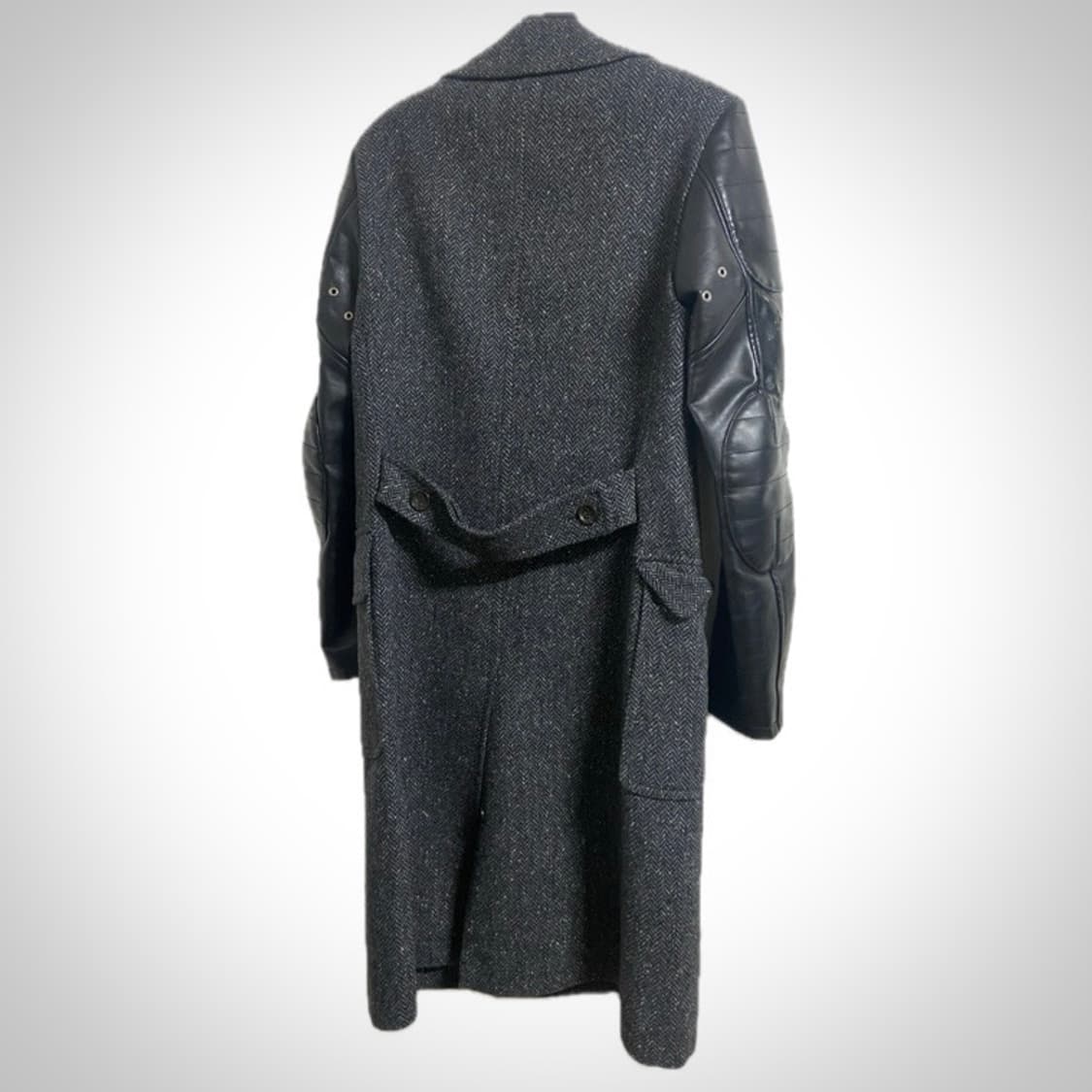 준야 와타나베 맨 17FW 런웨이 암레더 패치 더블 코트 상품이미지3