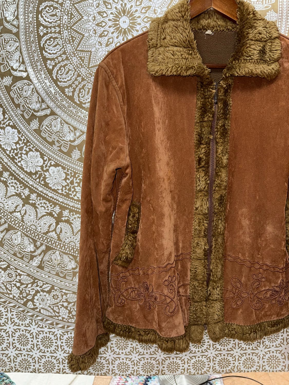 빈티지 웨스턴 벨벳 양털 무스탕 자켓  상품이미지4