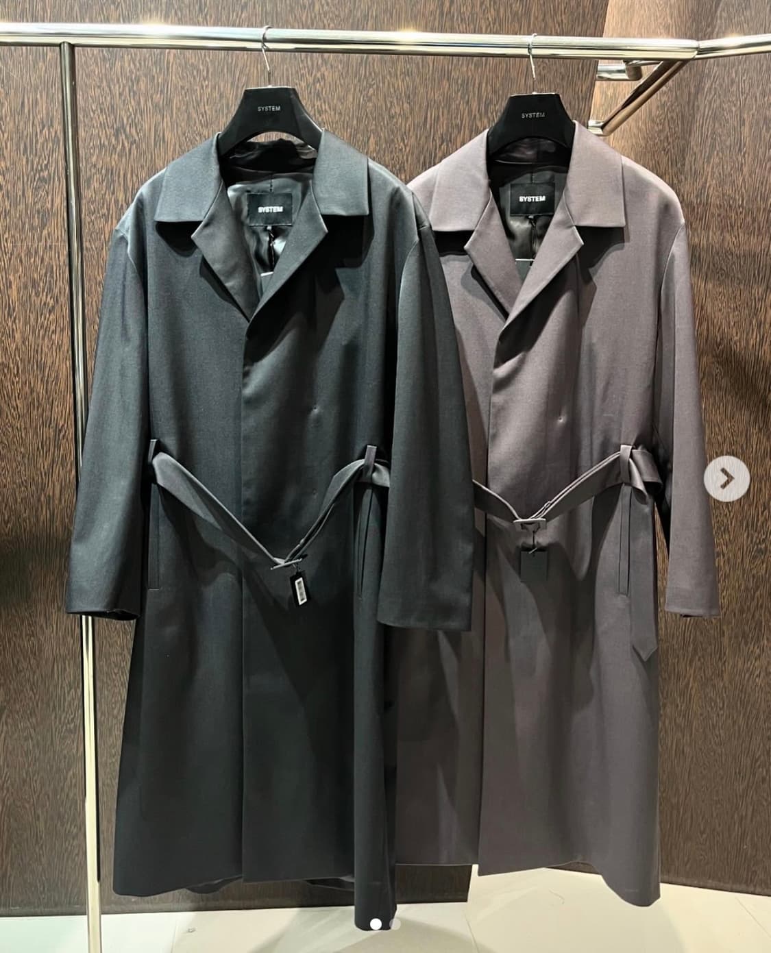 시스템옴므 미니멀 트렌치 코트 브라운 상품이미지1