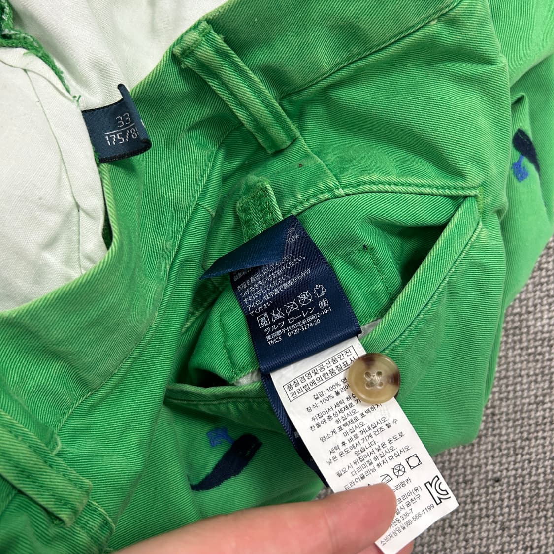 폴로 고래자수 코튼 치노 반바지(33) 상품이미지3