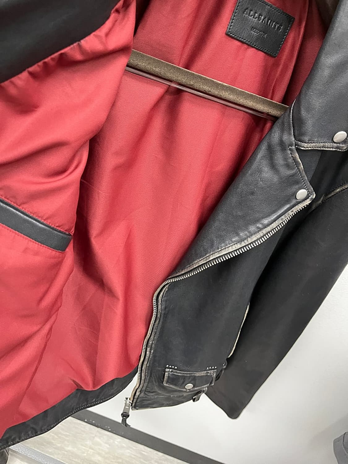 95-100) 올세인츠 워싱 라이더자켓  상품이미지9