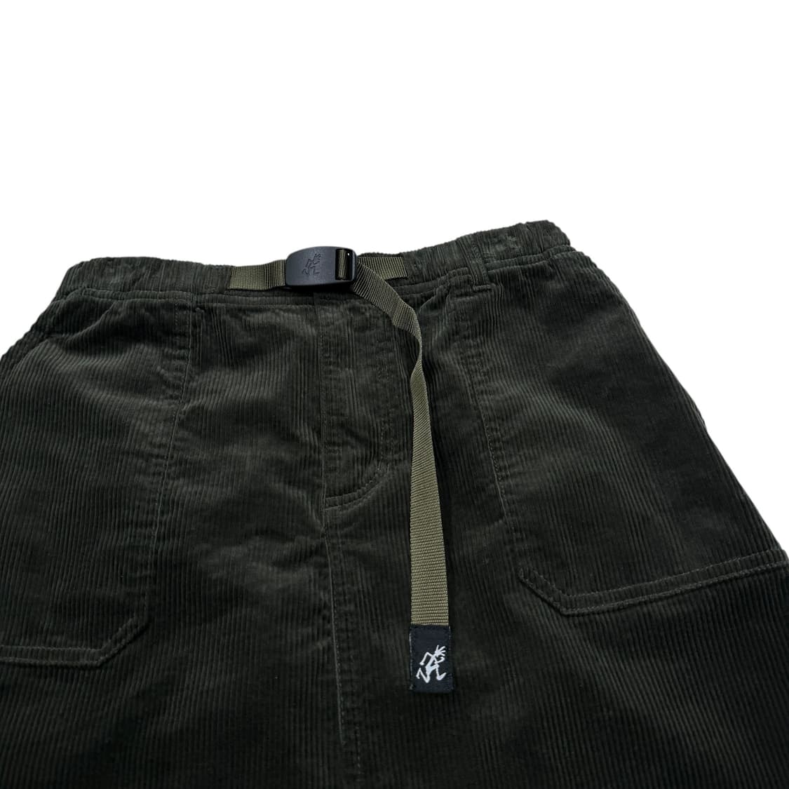 그라미치 코듀로이 벨트 롱 스커트 치마 카키 M 상품이미지2