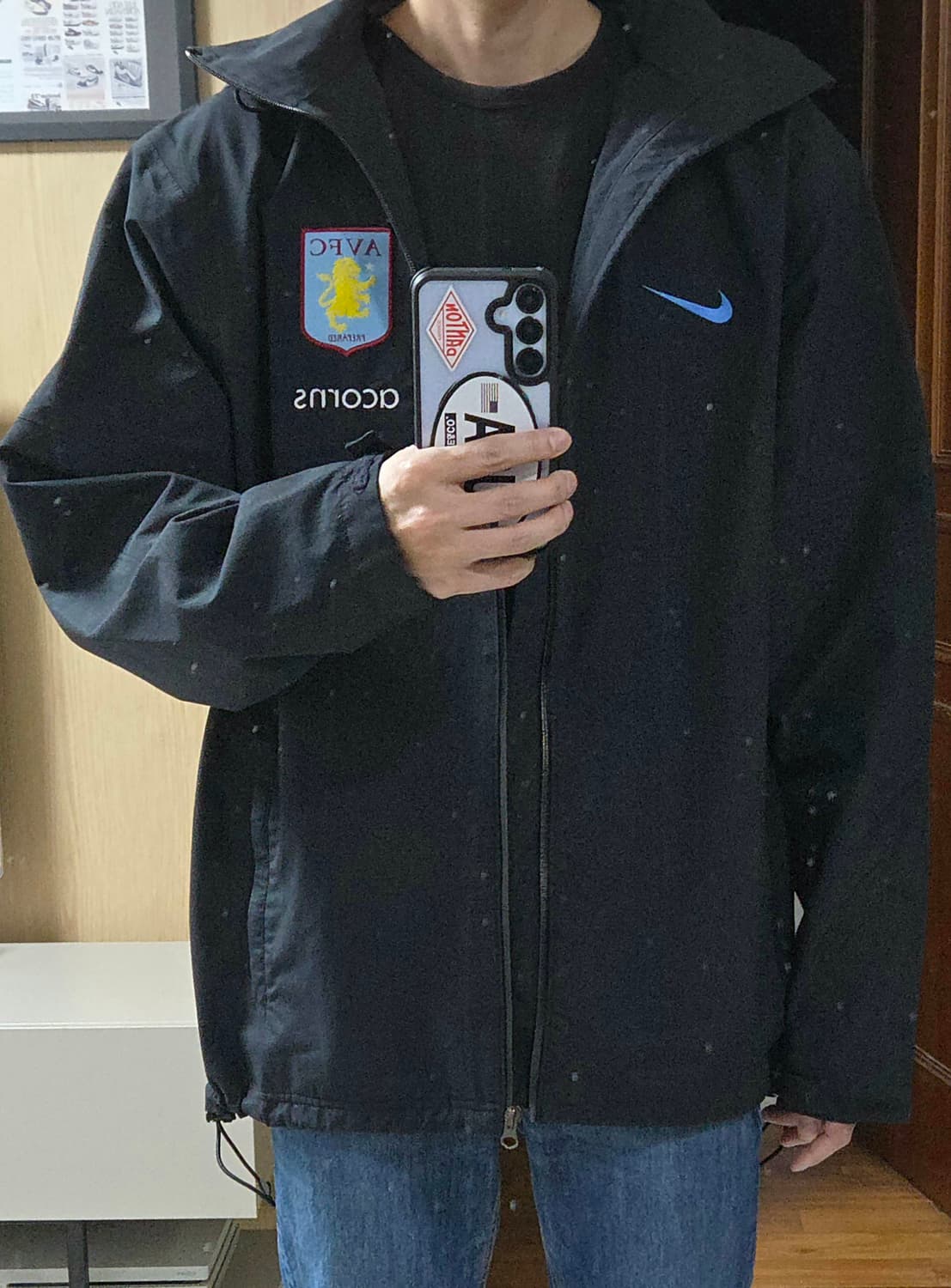 (착샷) 나이키 아스톤빌라 바람막이 후드 09-10시즌 레트로 상품이미지9