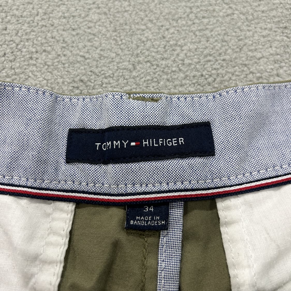 타미힐피거 카키색 반바지 면바지 숏팬츠 34 상품이미지2