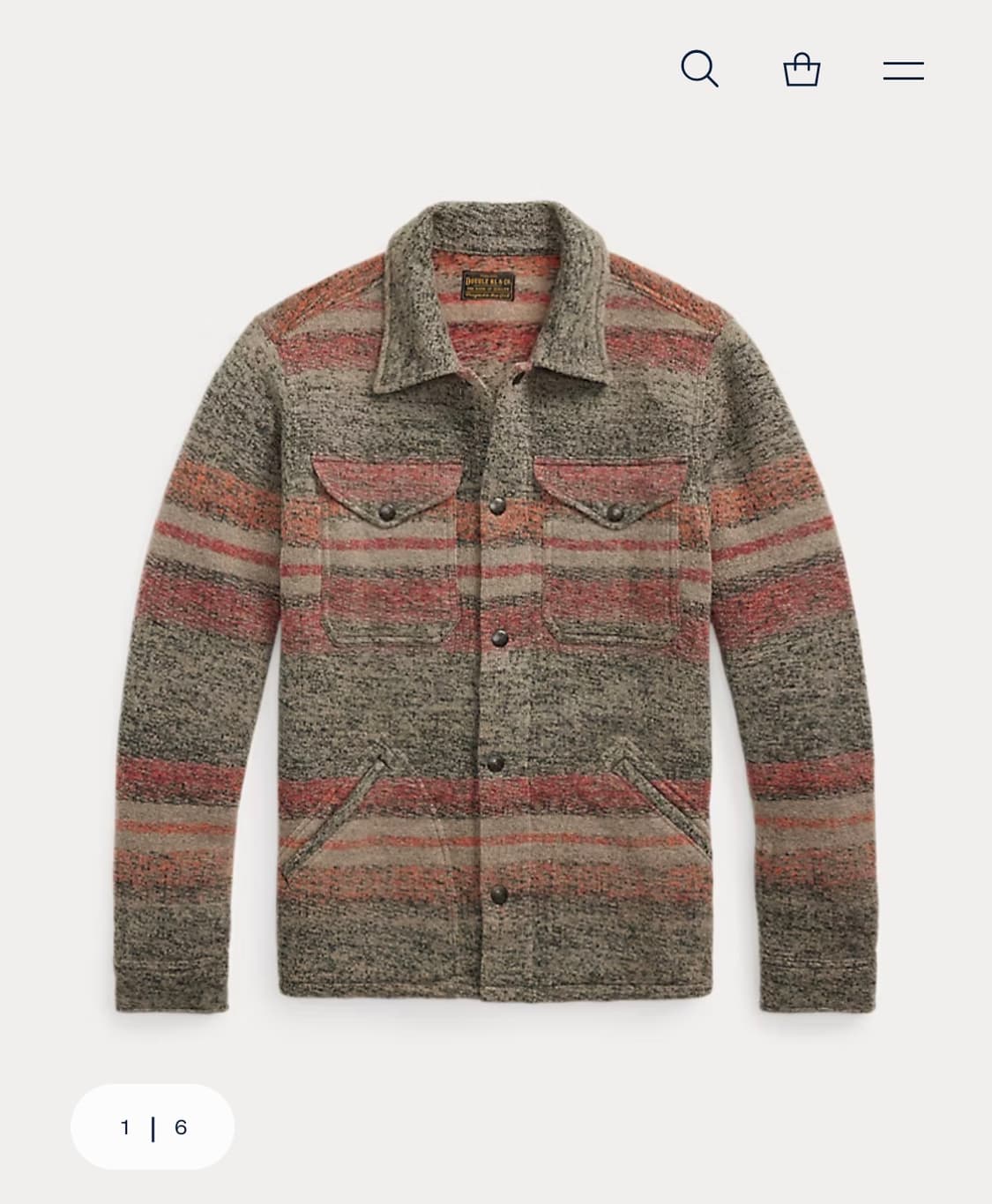 rrl 더블알엘 스트라이프 더블니트 울블렌드 재킷 상품이미지1