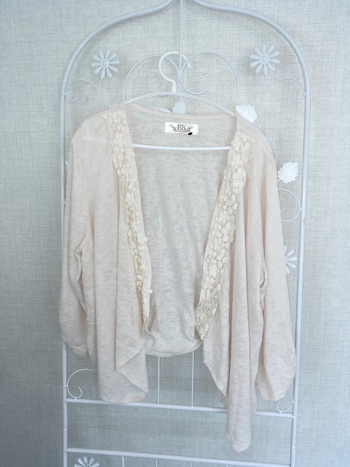 jpn vintage 레이스 아이보리 가디건392 상품이미지1