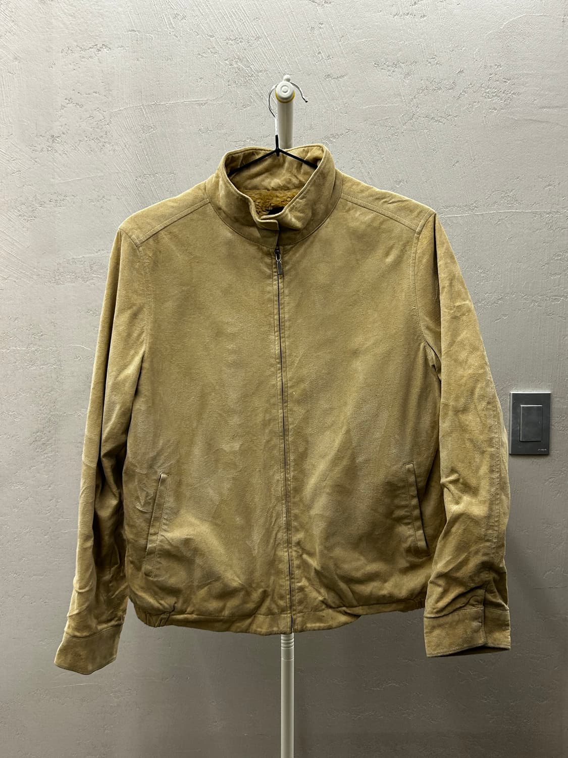 프리미엄 시스템(system) 카키색 스웨이드 여성 짚업 자켓 상품이미지2