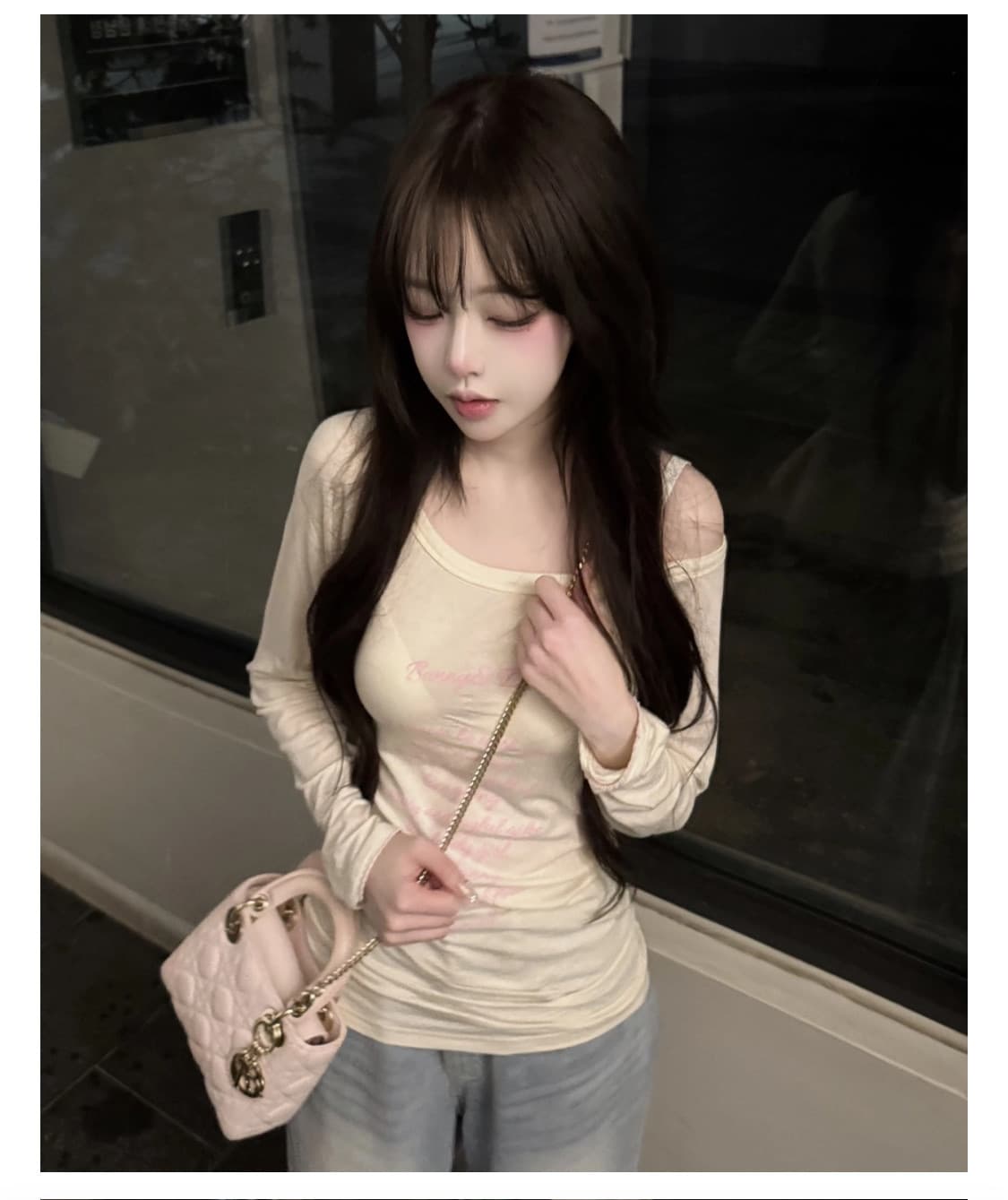 택o) 버니앤돌 New See-through T / Beige White 상품이미지3