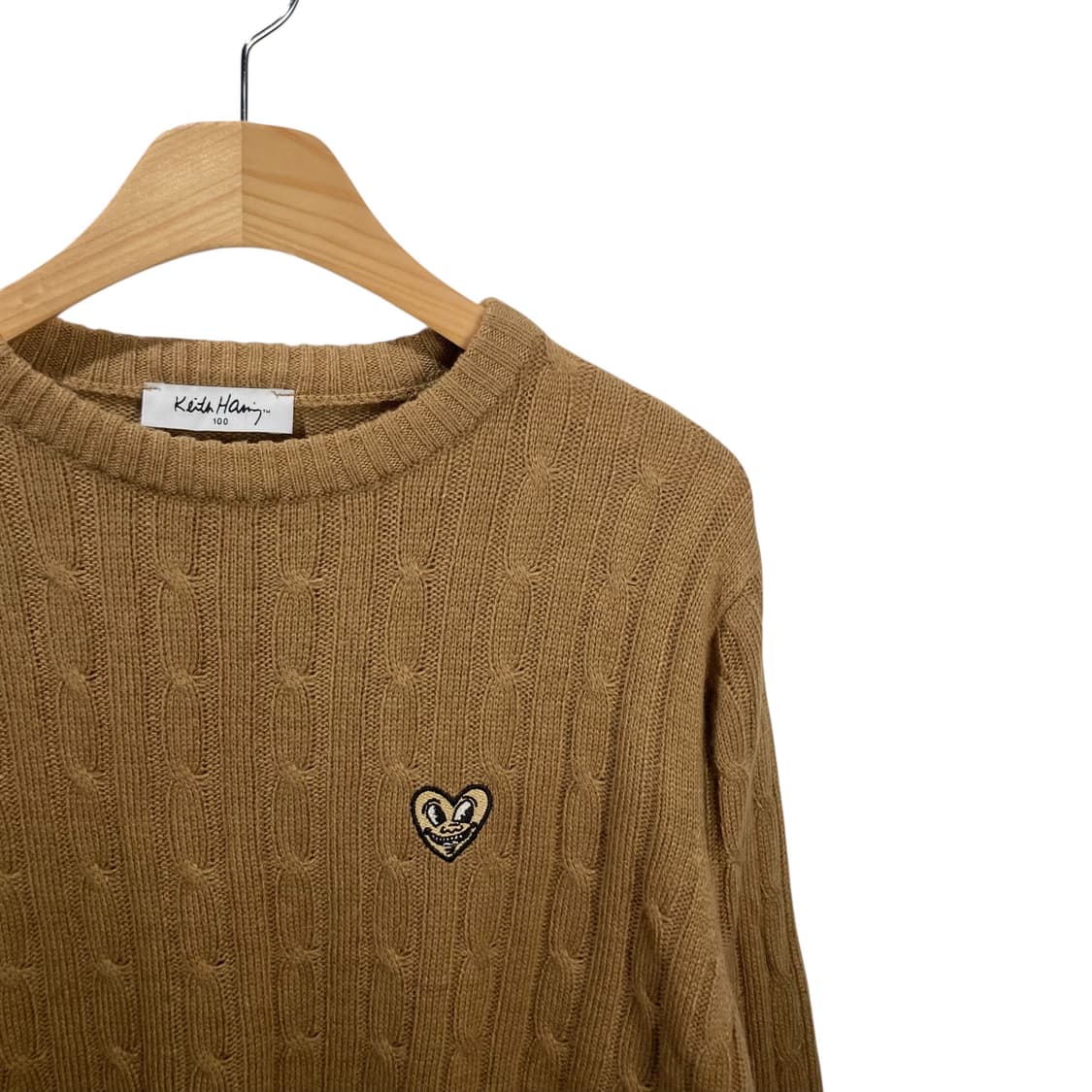 키스헤링 케이블 베이지 니트 상품이미지3