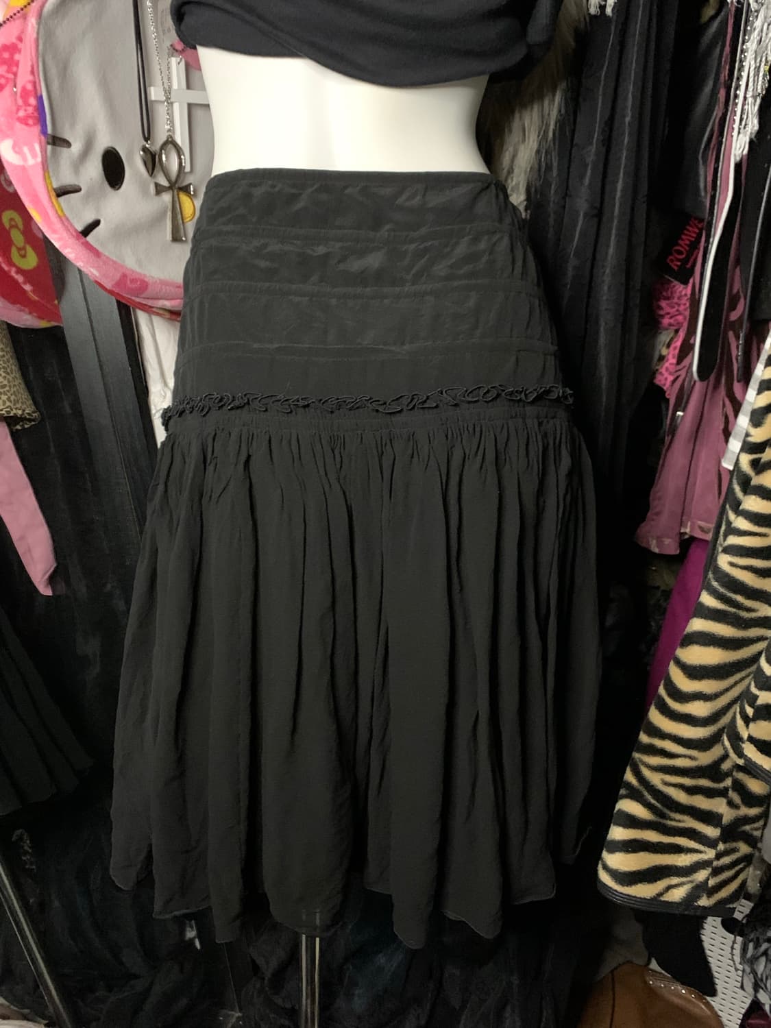 고스 펑크 리본 코르셋 스커트 상품이미지3