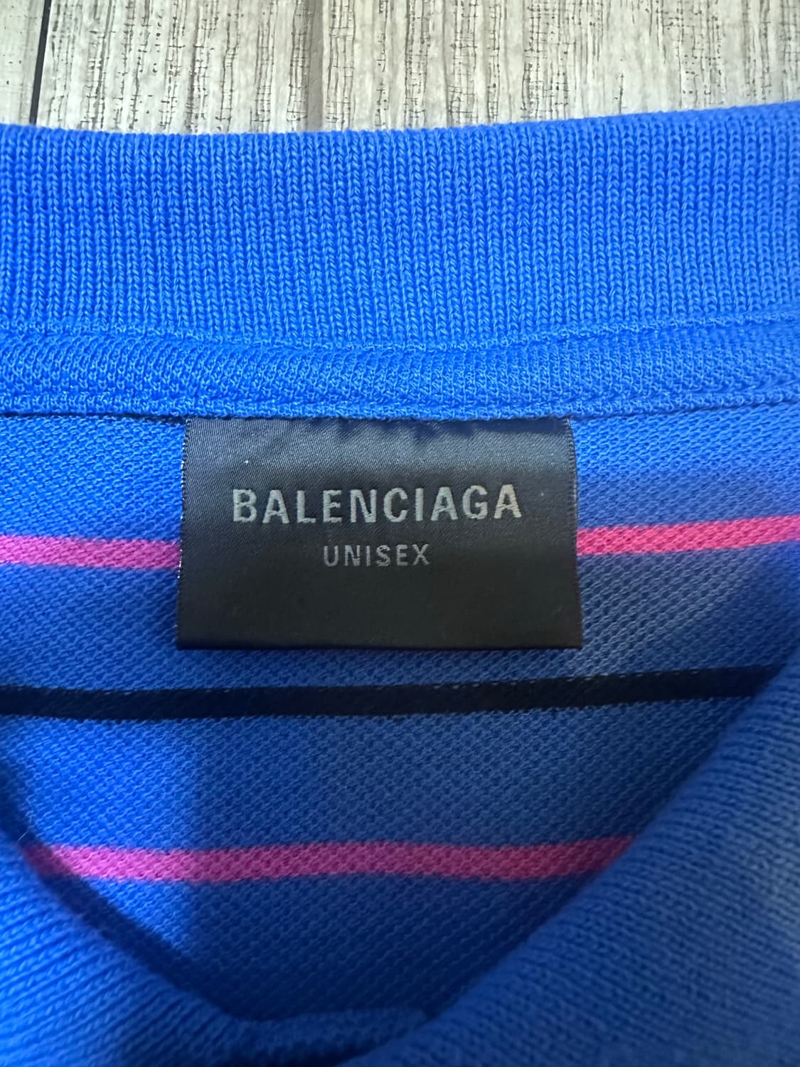 발렌시아가 스트라이프 반팔 폴로티셔츠 상품이미지3