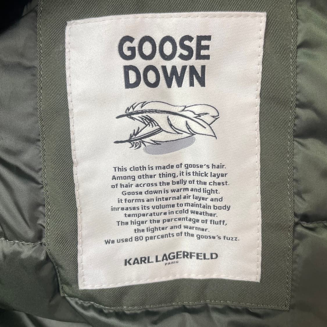 칼라거펠트 라쿤모 구스다운 야상 패딩 66 상품이미지8