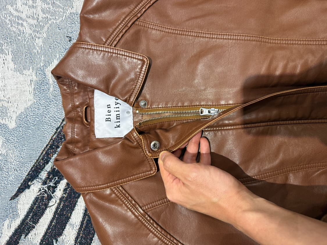 BIen Kimiye 가죽 인조가죽 자켓 XL 남녀공용 상품이미지2