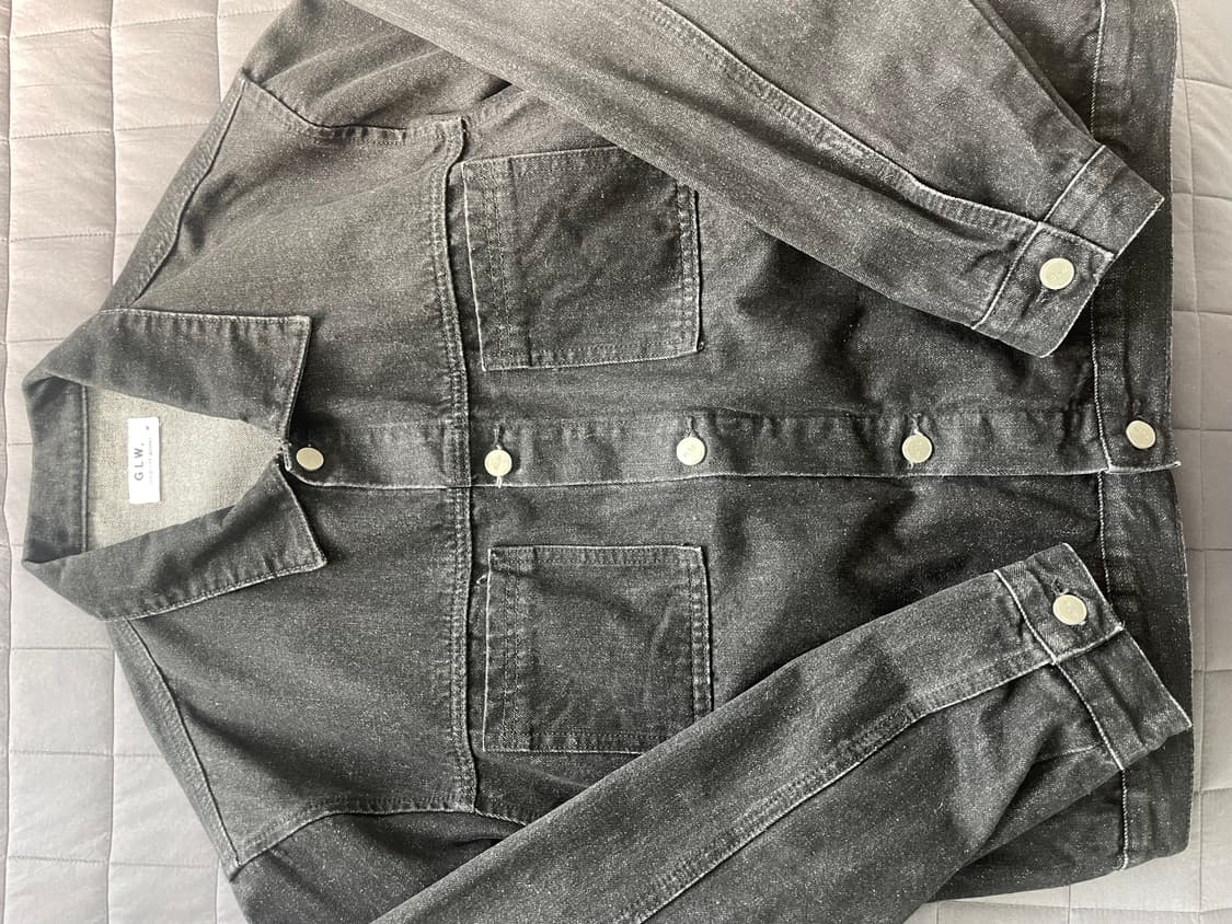 굿라이프웍스 데님 트러커 자켓 (Black) 상품이미지3